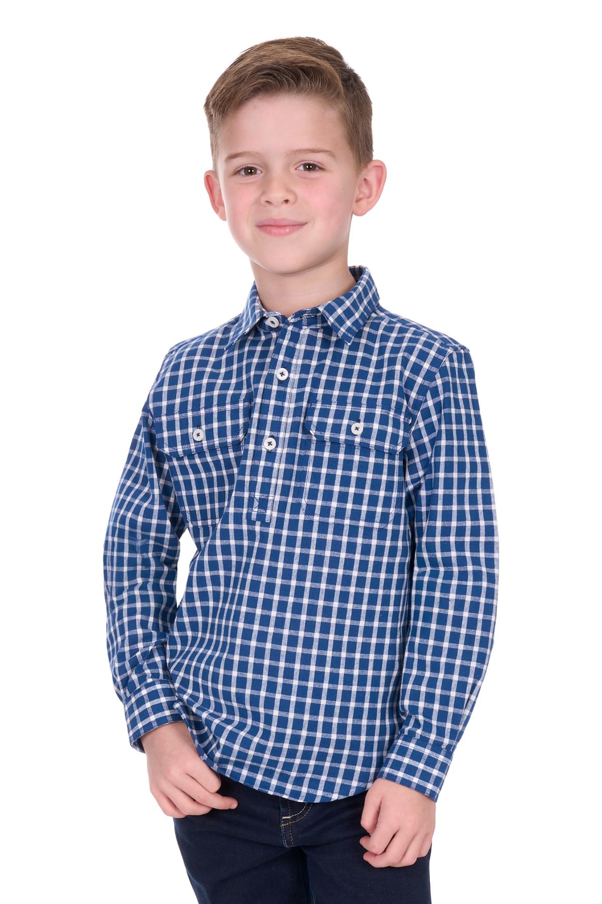 Kid’s Alden Half Placket Long Sleeve Shirt