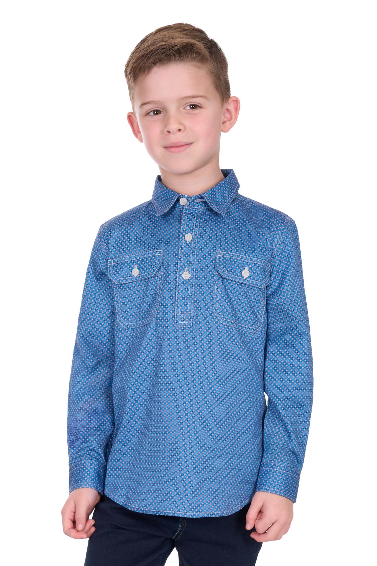 Kid’s Holden Half Placket Long Sleeve Shirt