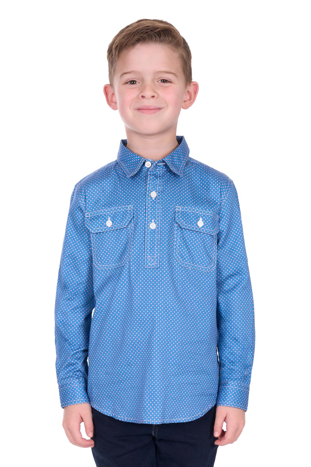 Kid’s Holden Half Placket Long Sleeve Shirt