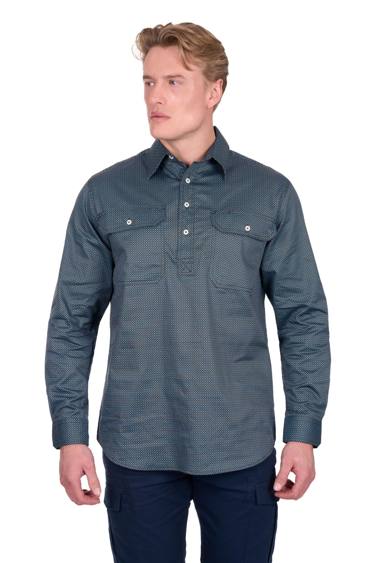 Men’s Blake Half Placket Long Sleeve Shirt