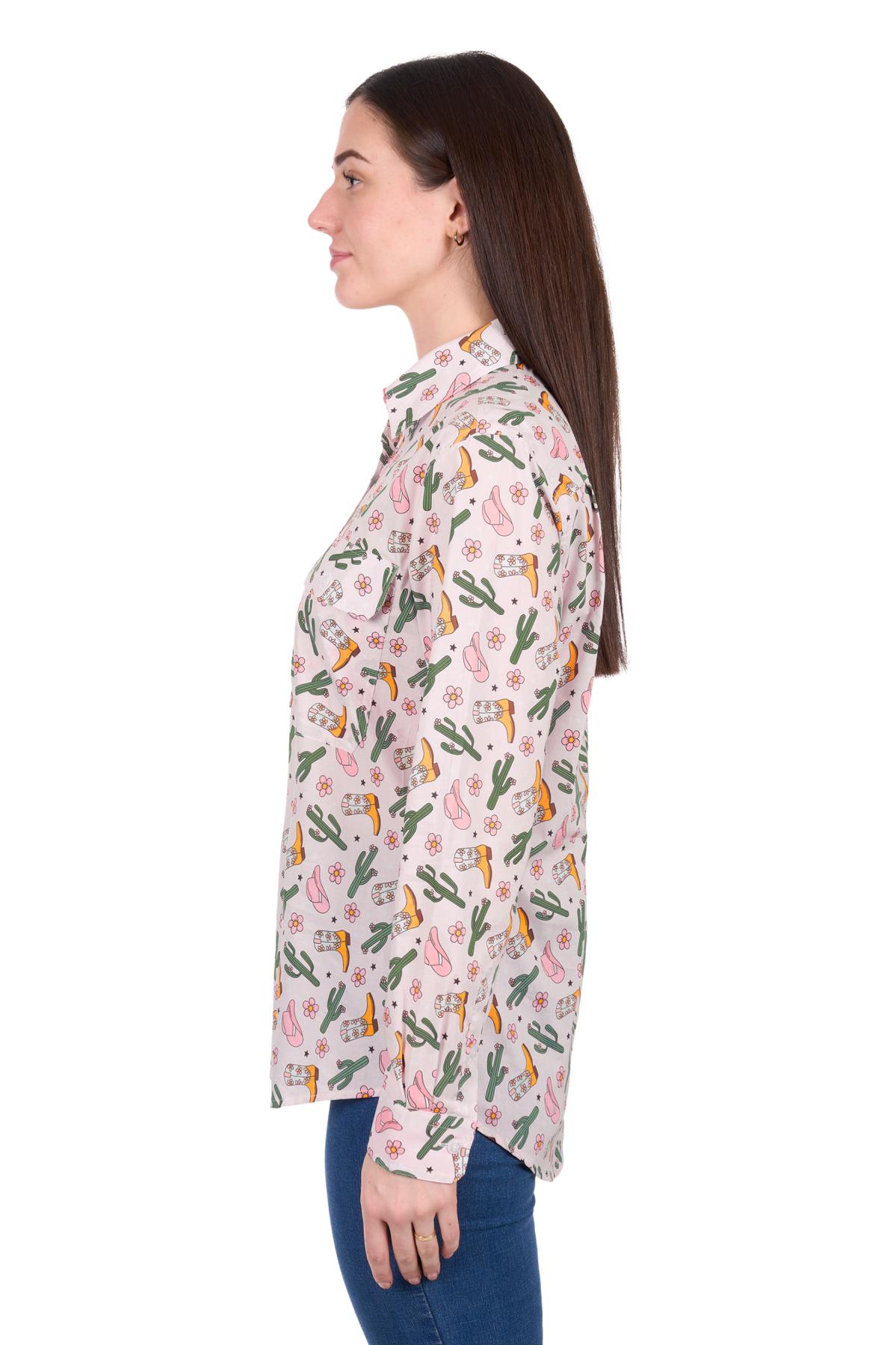 Women's Cleo Half Placket Long Sleeve Shirt