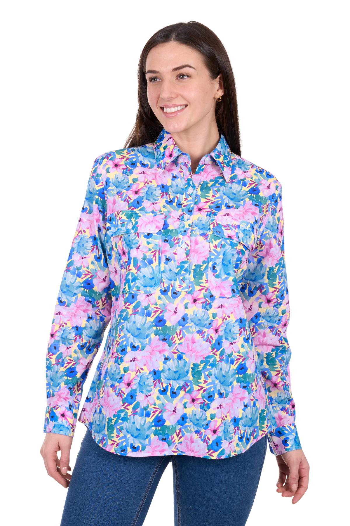 Women's Trixie Half Placket Long Sleeve Shirt