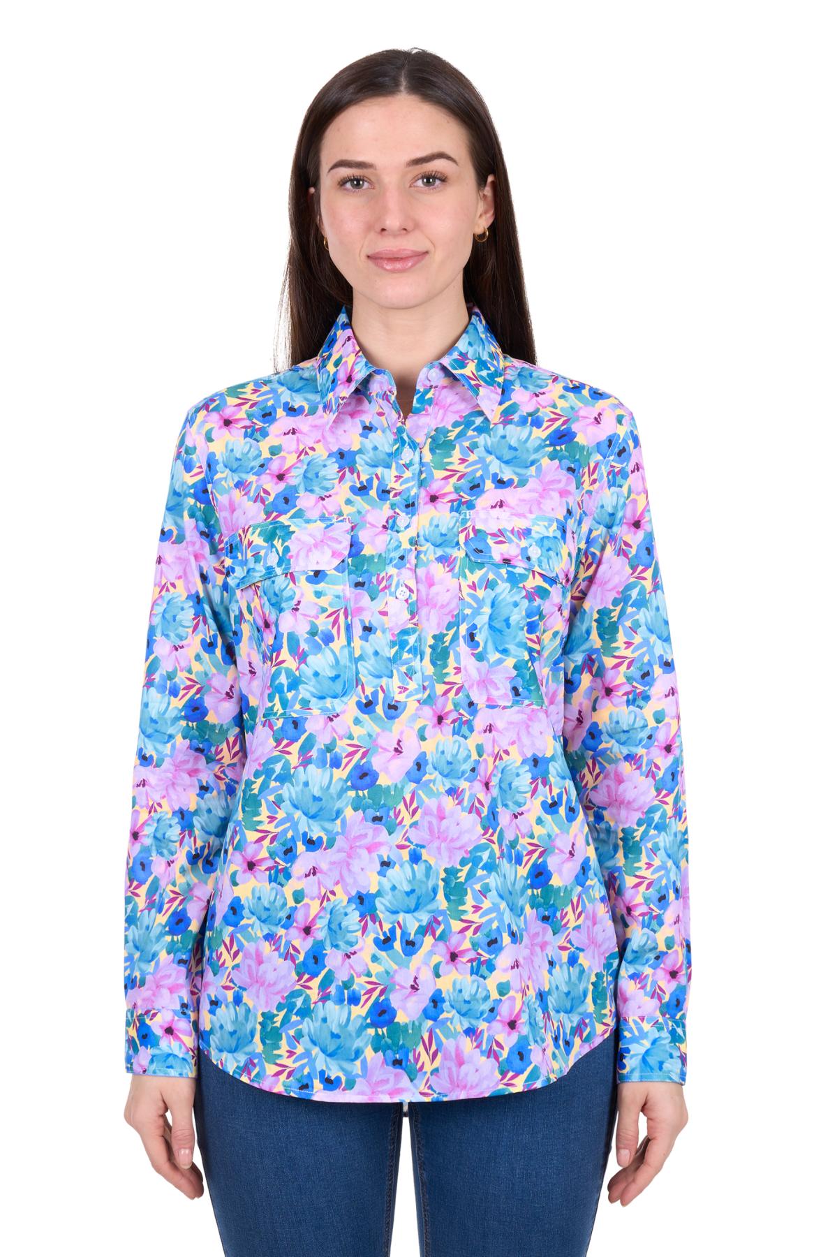 Women's Trixie Half Placket Long Sleeve Shirt