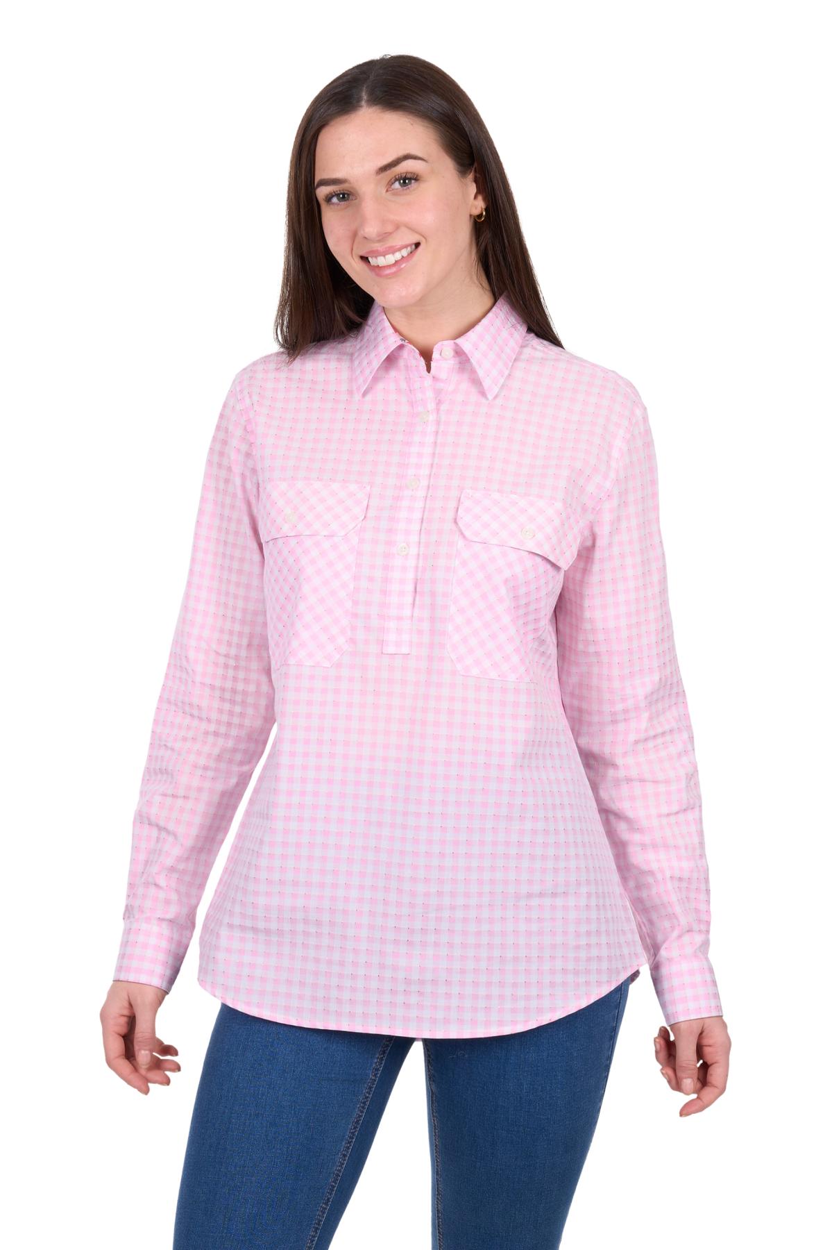Women's Clara Half Placket Long Sleeve Shirt