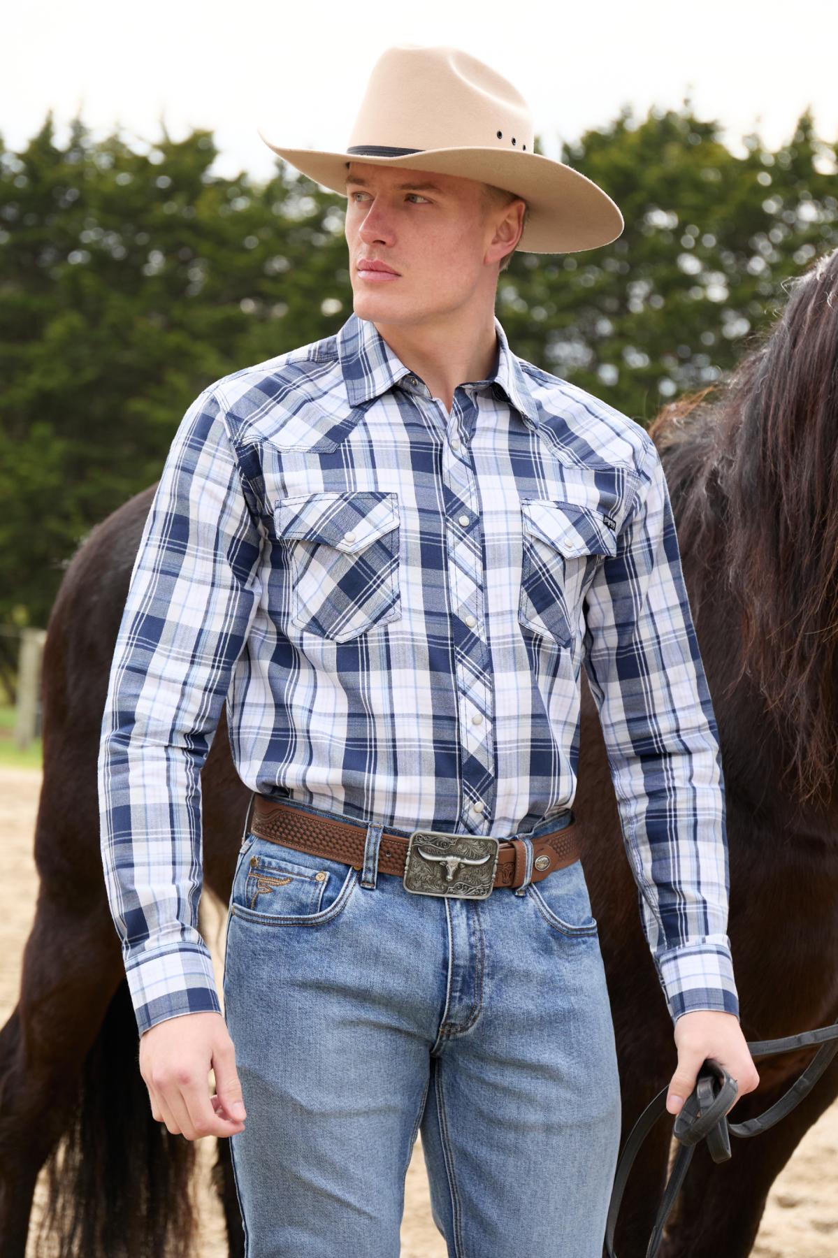 Men’s Billy Check Western Long Sleeve Shirt