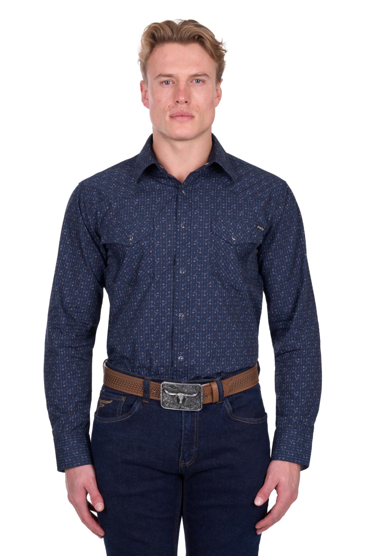 Men’s Marc Print Western Long Sleeve Shirt