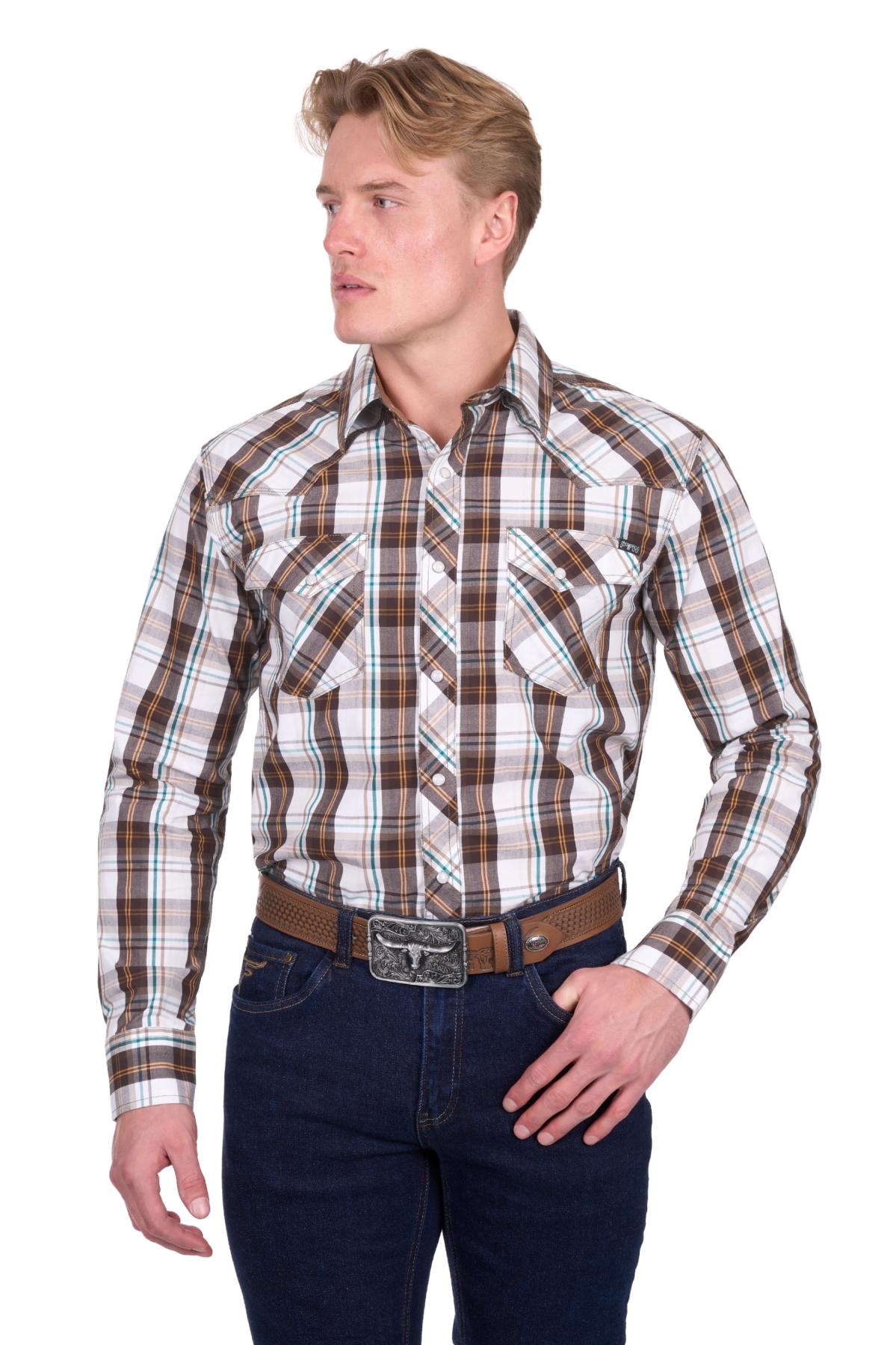 Men’s Roger Check Western Long Sleeve Shirt
