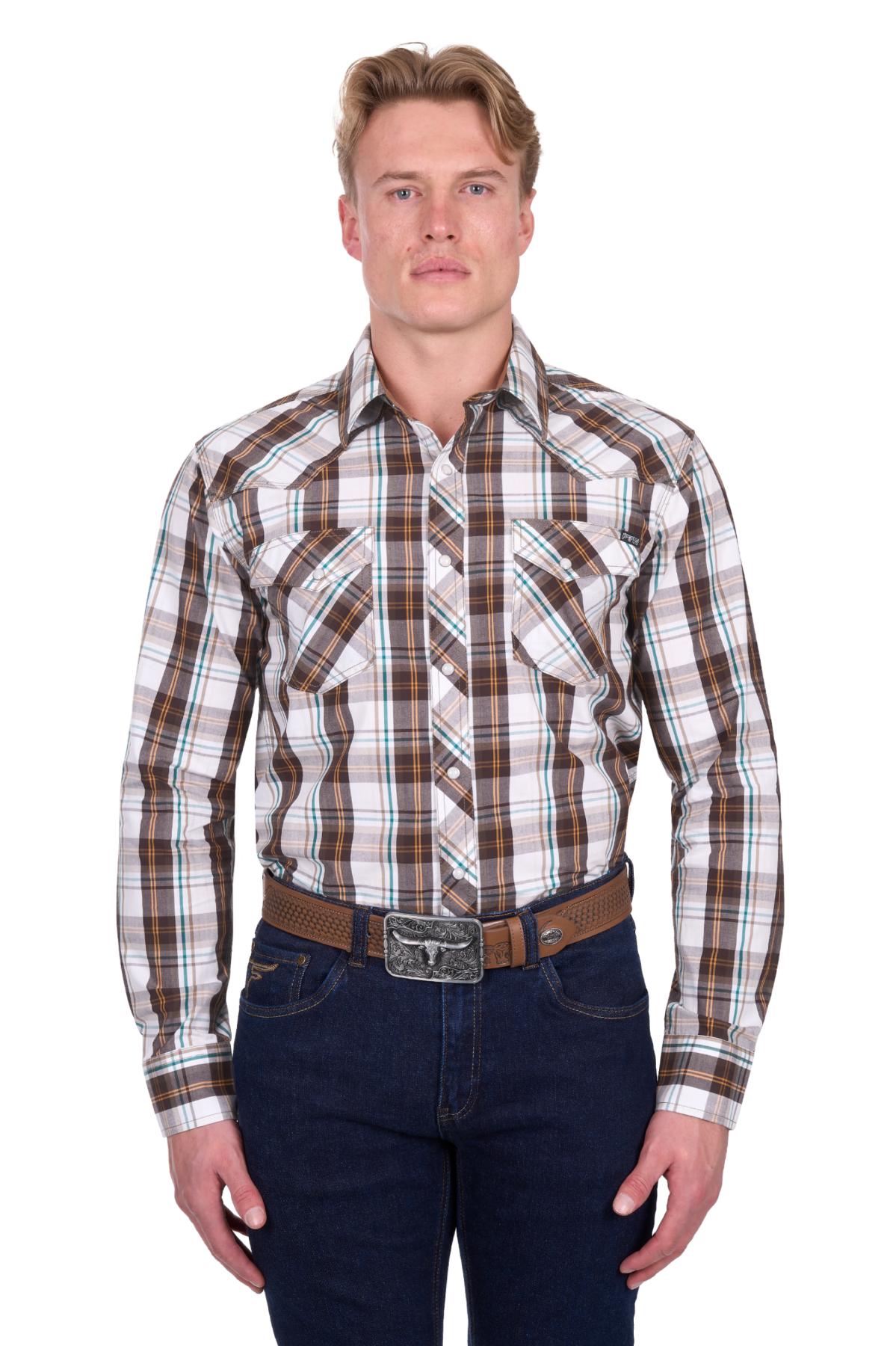 Men’s Roger Check Western Long Sleeve Shirt