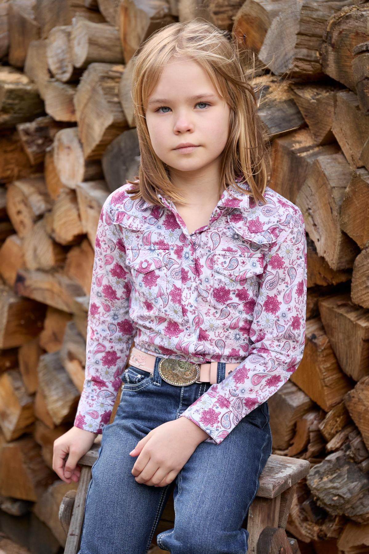Girl’s Marsha Western Long Sleeve Shirt
