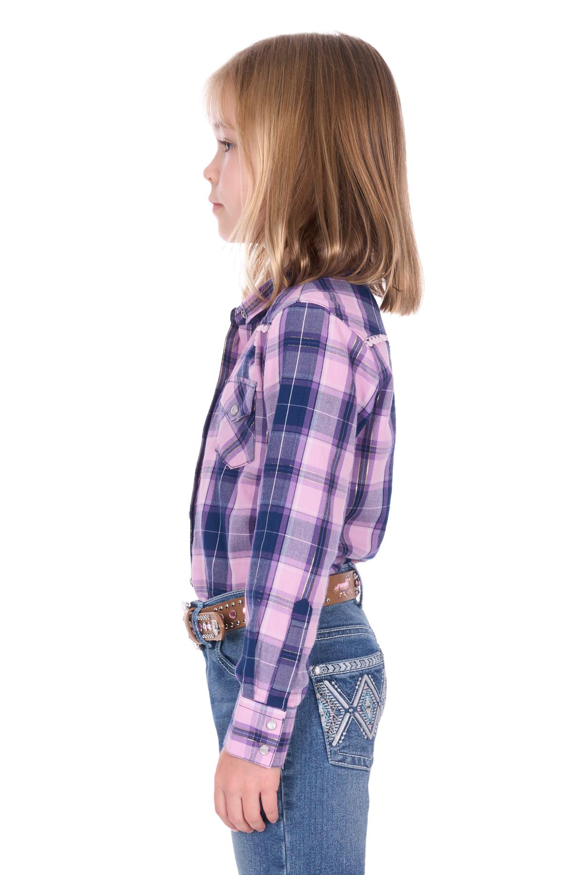 Girl’s Arleen Check Western Long Sleeve Shirt