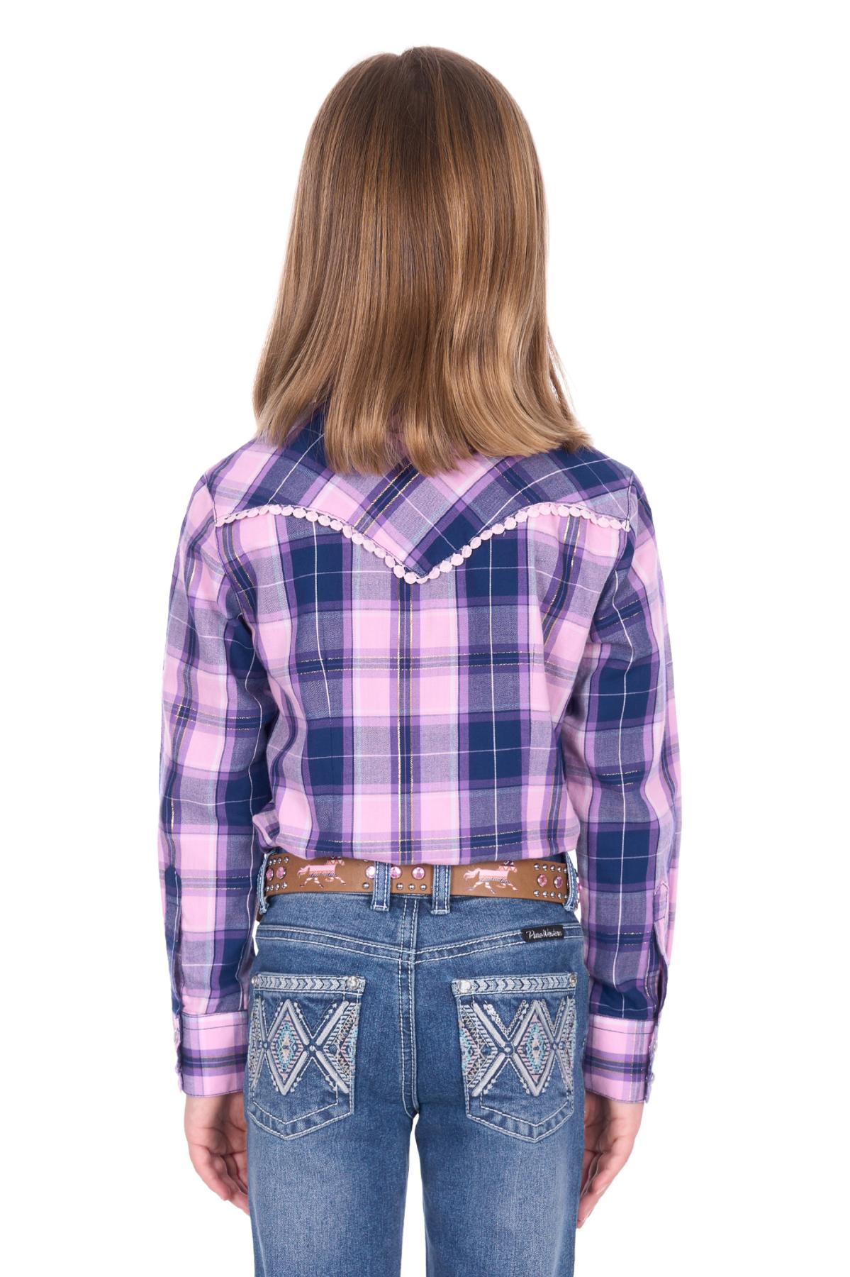 Girl’s Arleen Check Western Long Sleeve Shirt