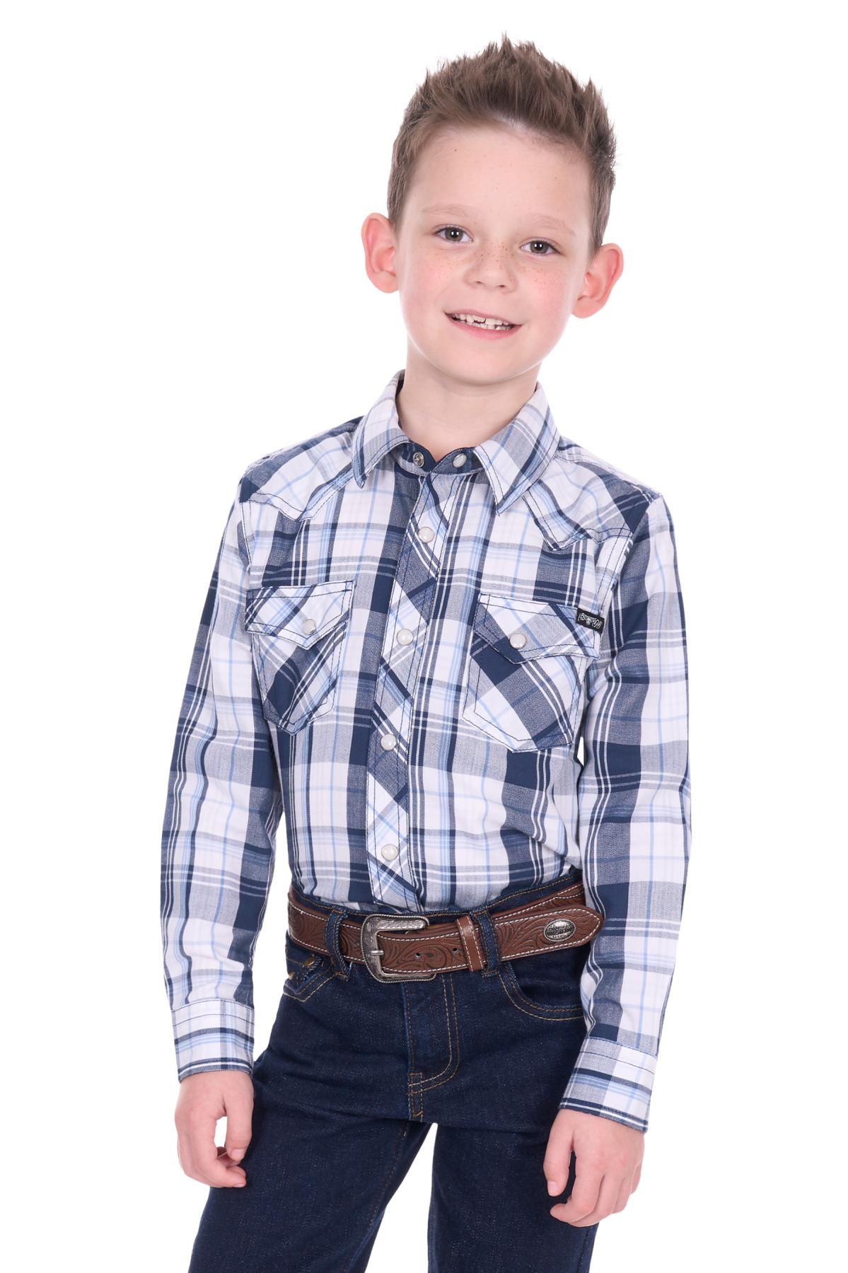 Boy’s Billy Check Western Long Sleeve Shirt