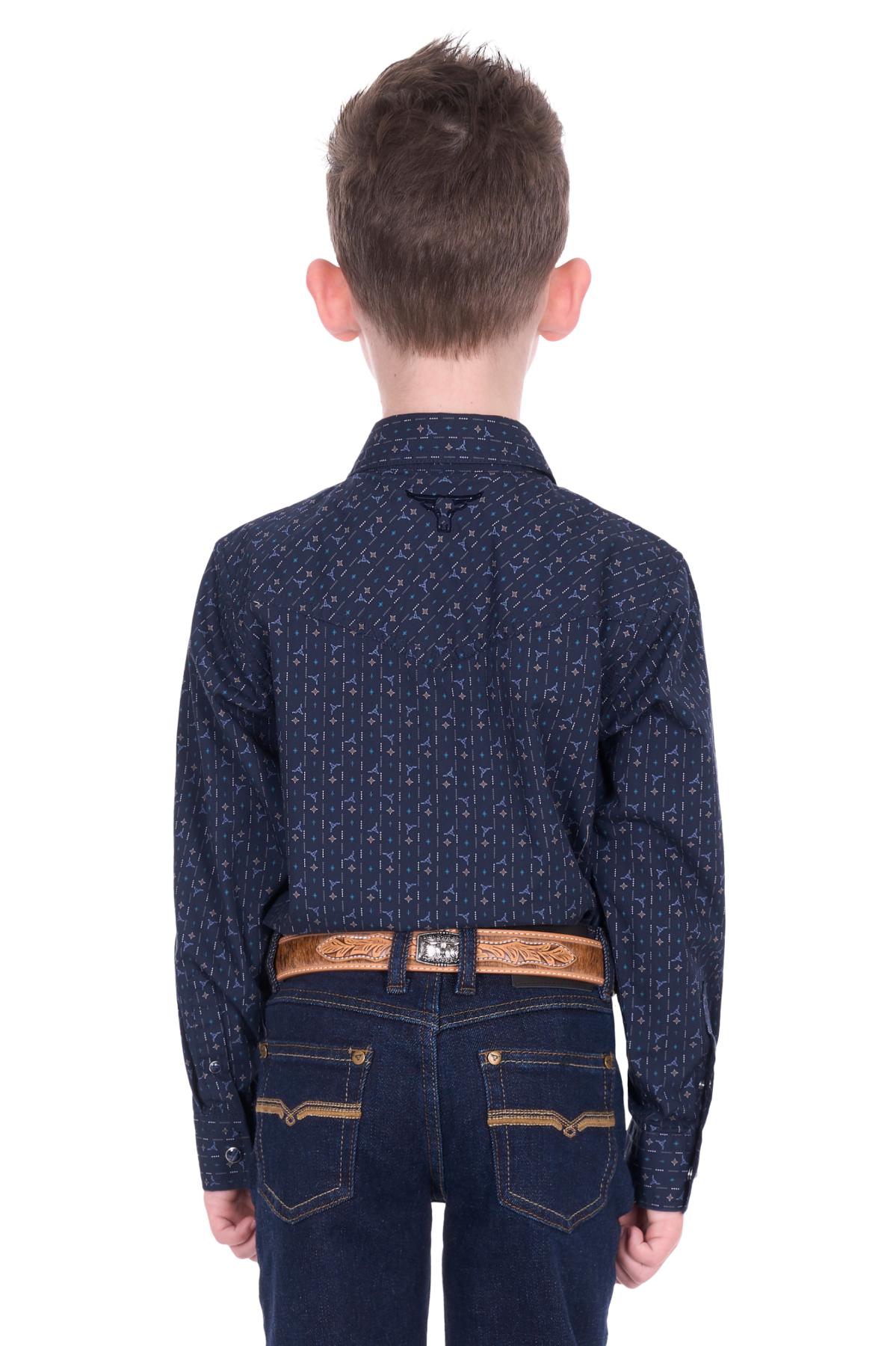 Boy’s Marc Print Western Long Sleeve Shirt
