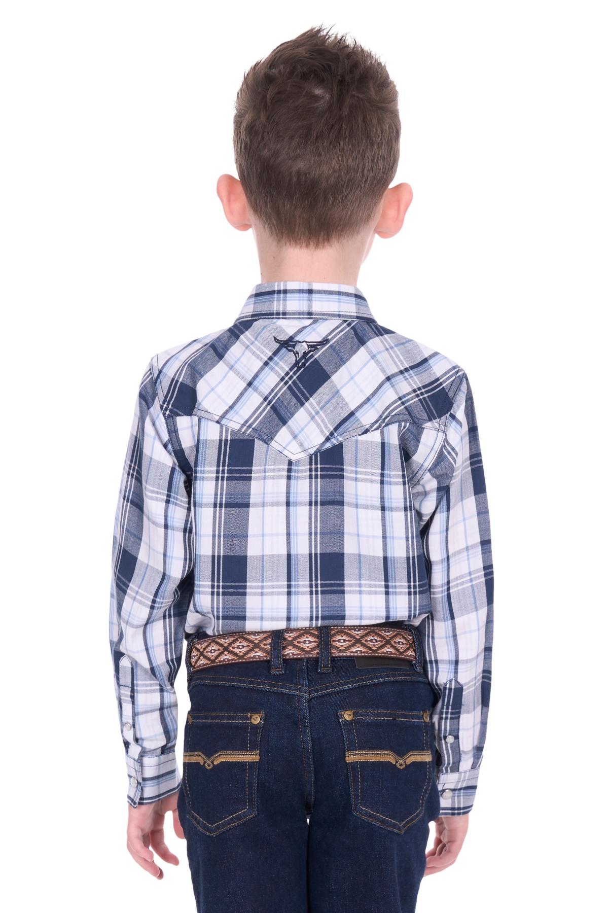 Boy’s Billy Check Western Long Sleeve Shirt