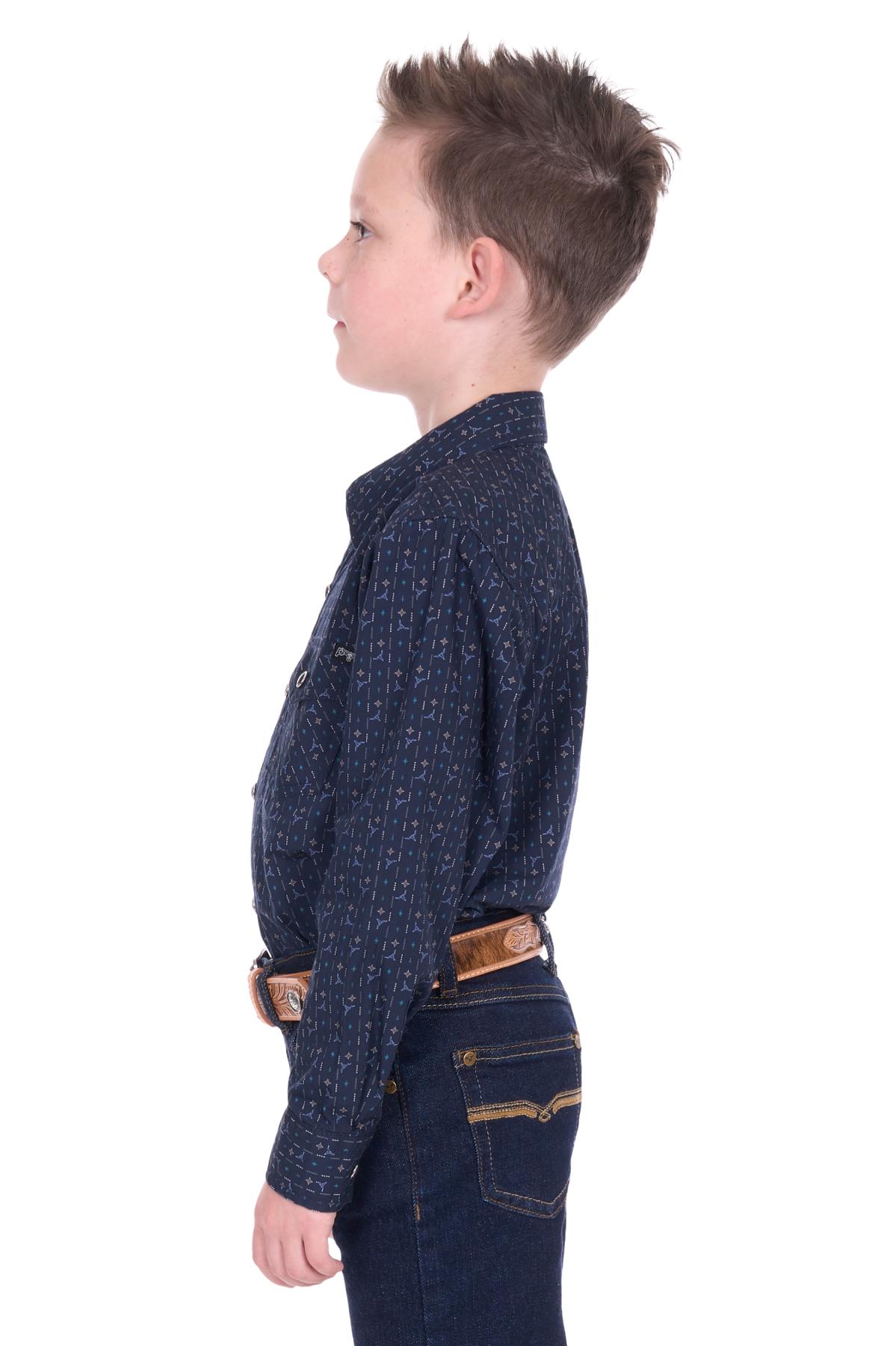 Boy’s Marc Print Western Long Sleeve Shirt