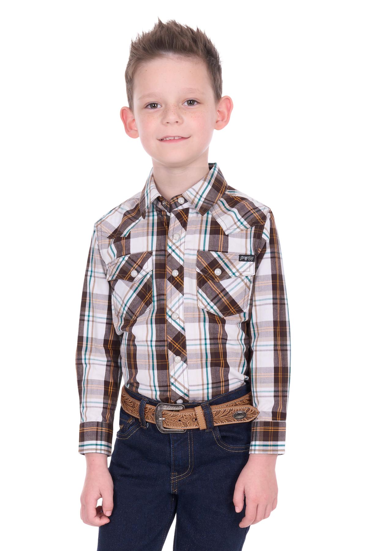 Boy’s Roger Check Western Long Sleeve Shirt