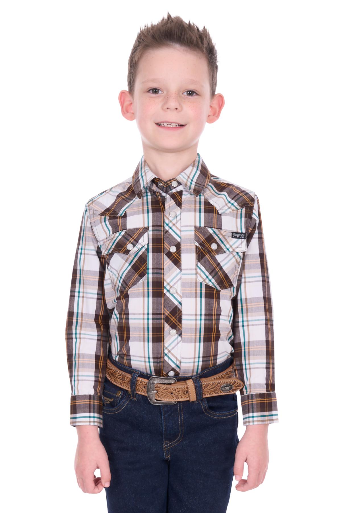 Boy’s Roger Check Western Long Sleeve Shirt