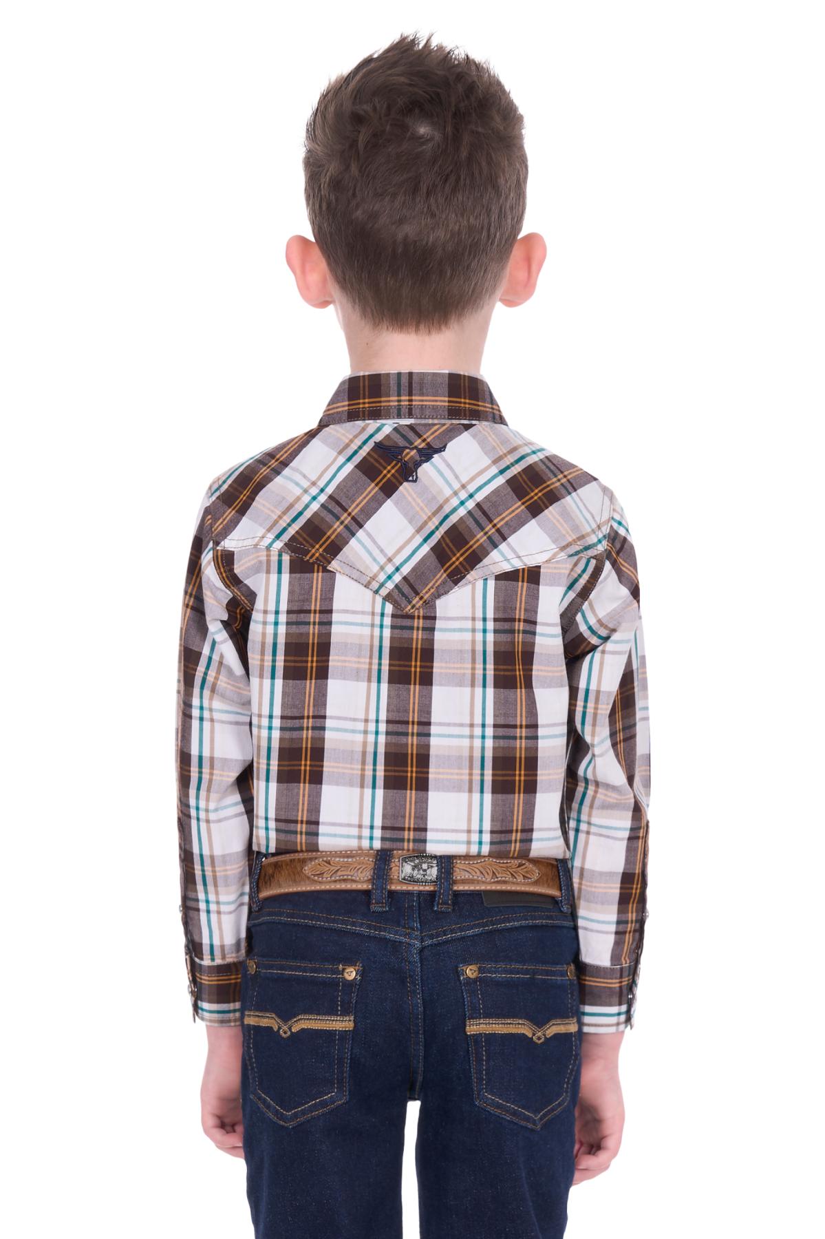 Boy’s Roger Check Western Long Sleeve Shirt