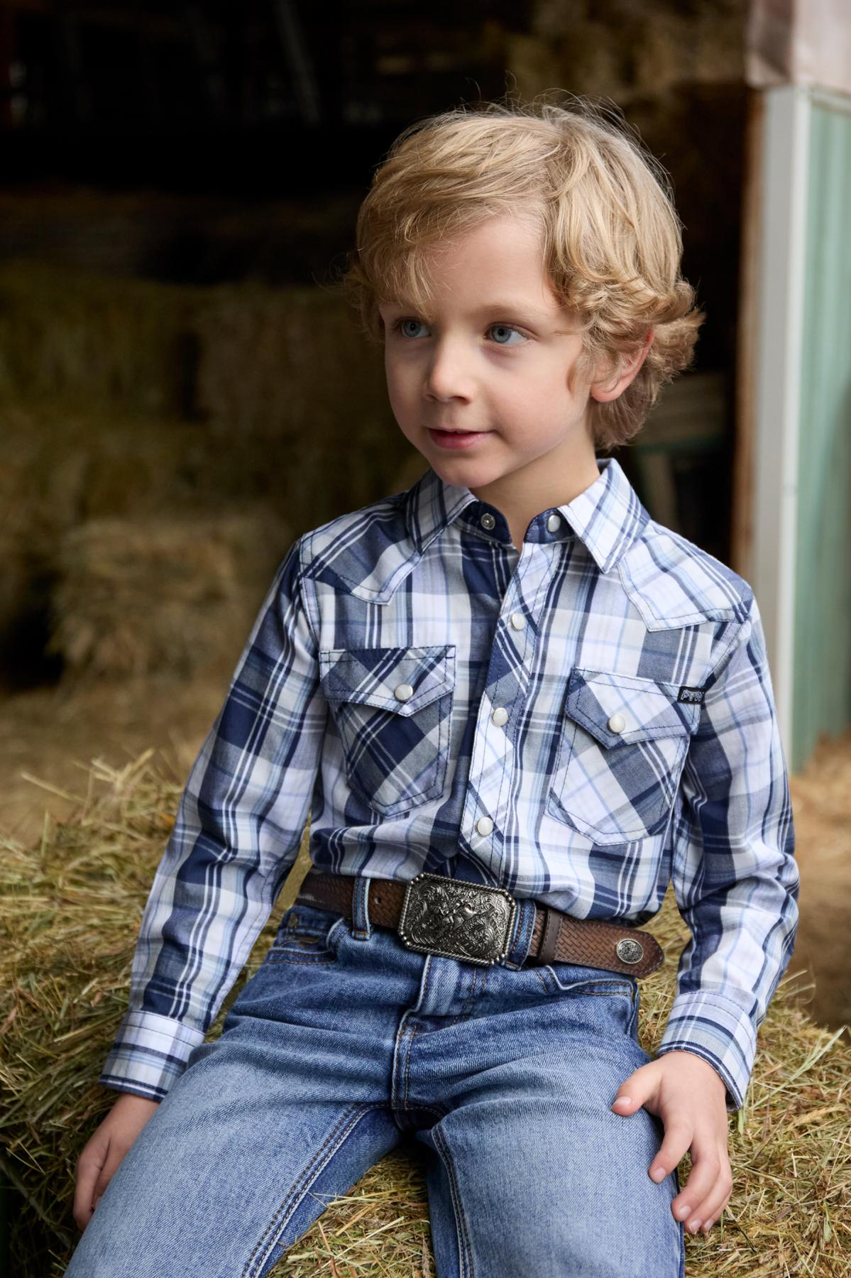Boy’s Billy Check Western Long Sleeve Shirt