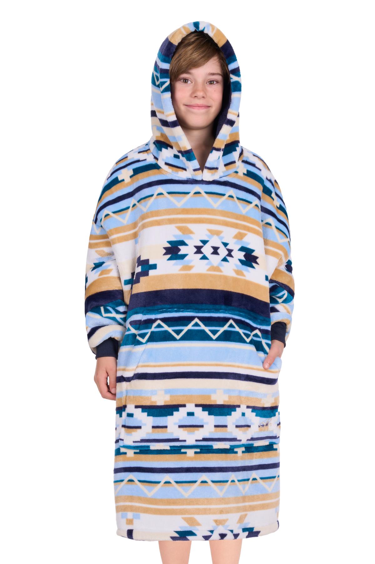 Kid’s Aztec Print Snuggle Hoodie