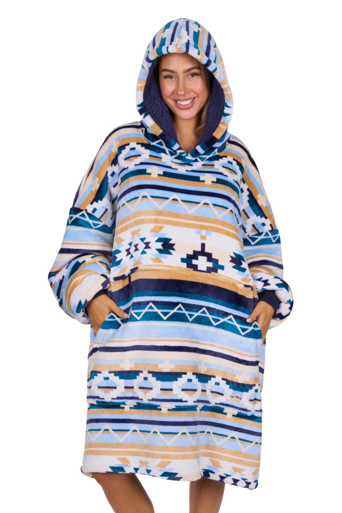 Adult’s Aztec Print Snuggle Hoodie