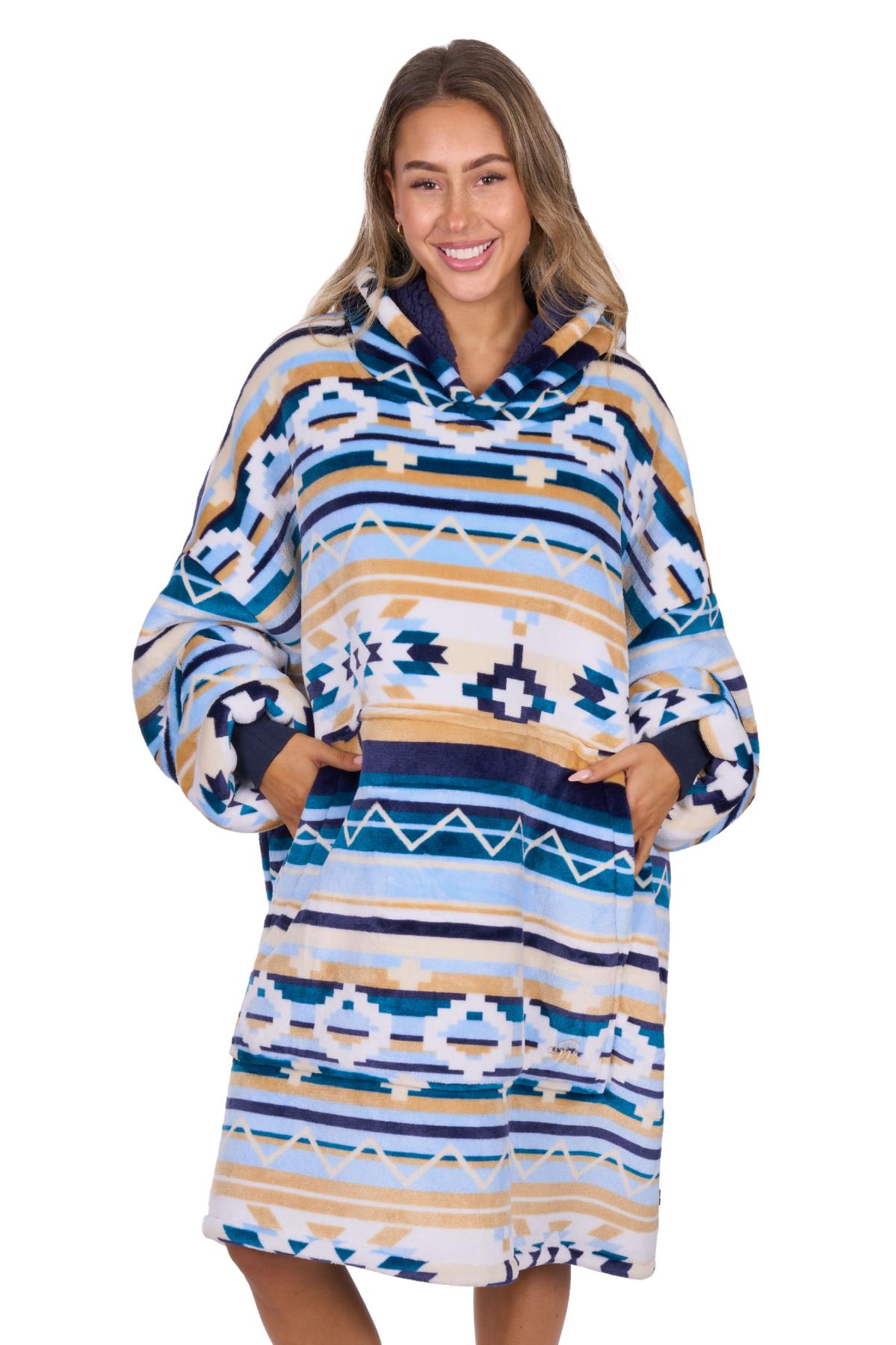 Adult’s Aztec Print Snuggle Hoodie
