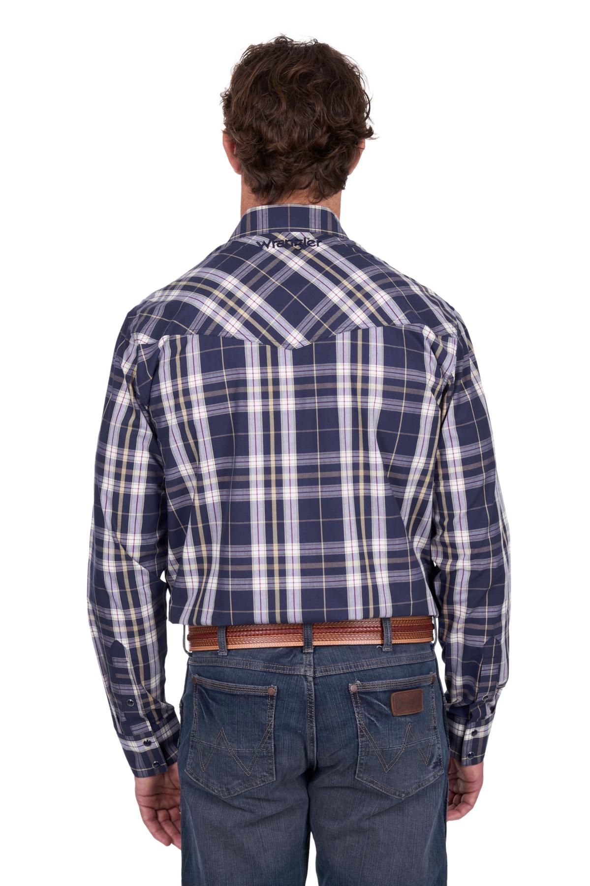 Men’s Wayne Check Logo Western Long Sleeve Shirt