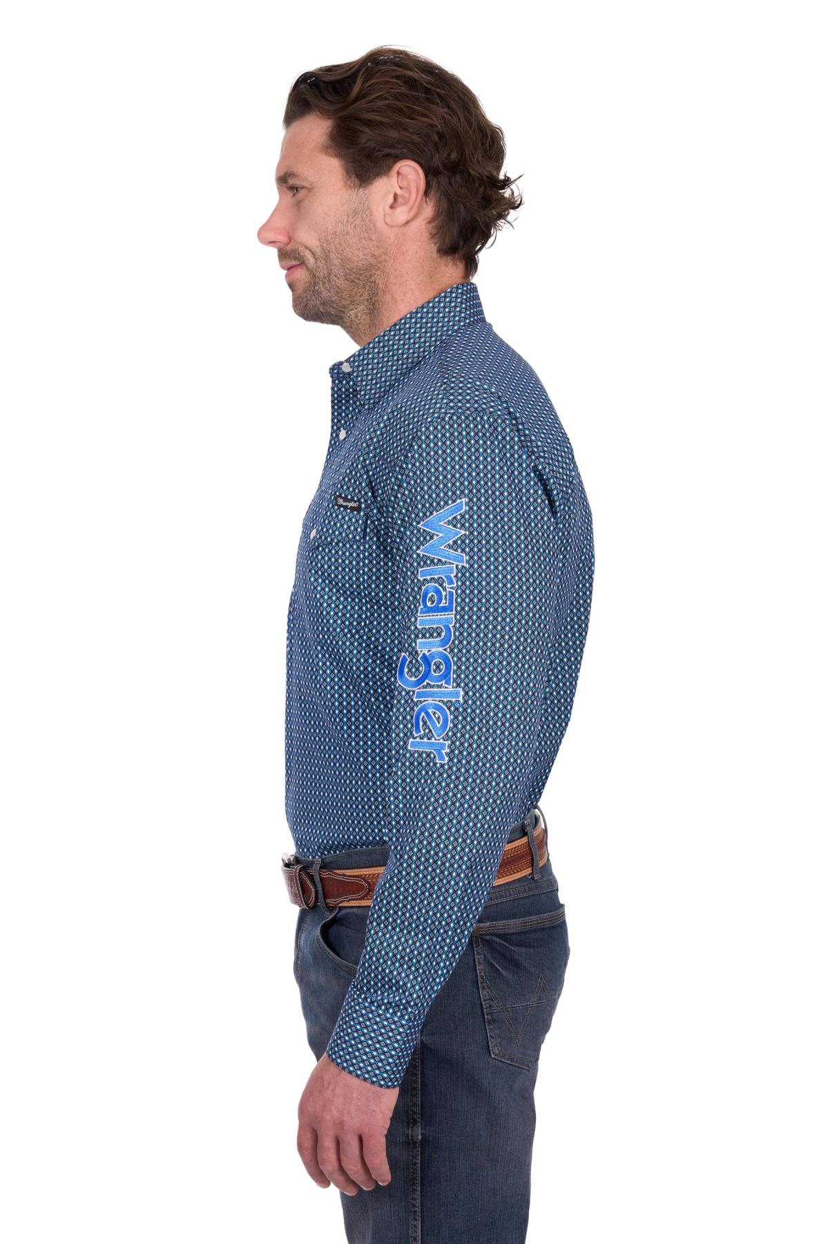 Men’s Kyle Print Logo Western Long Sleeve Shirt