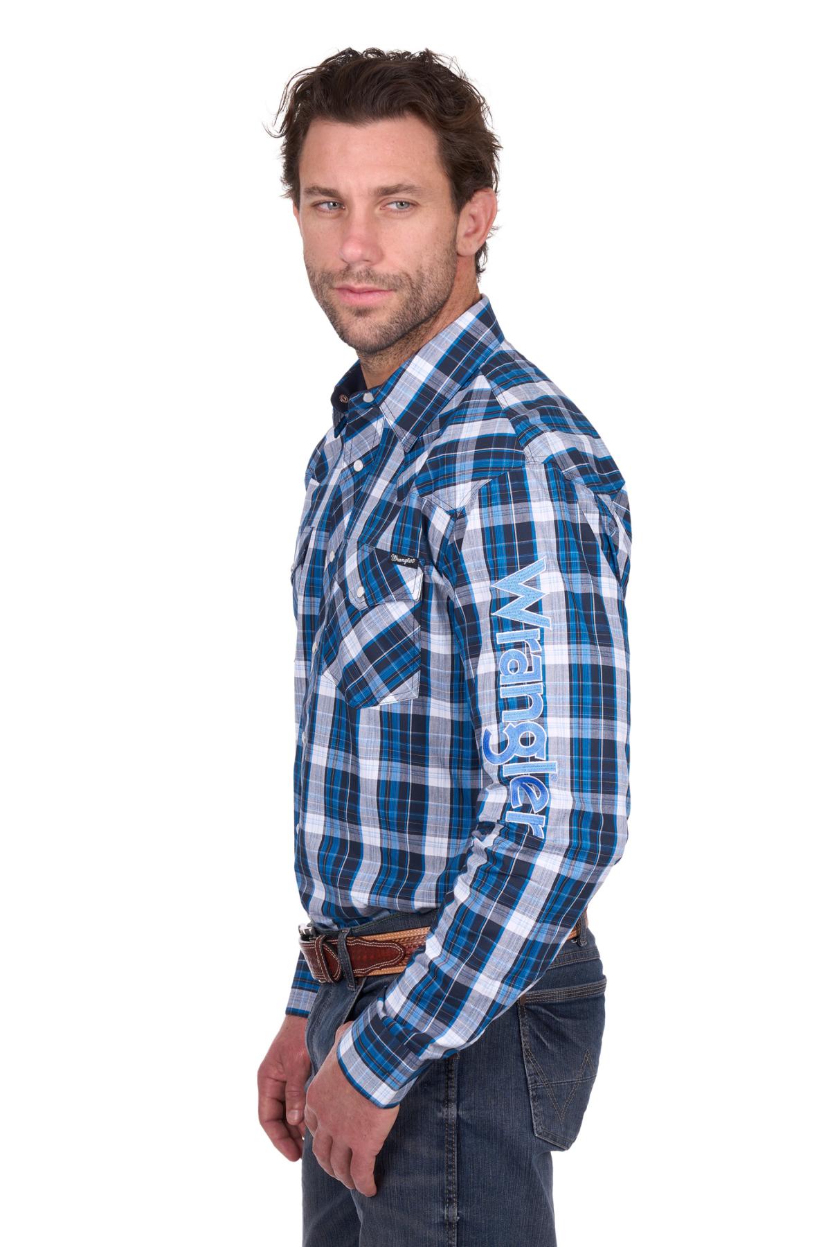 Men’s Tony Check Logo Western Long Sleeve Shirt