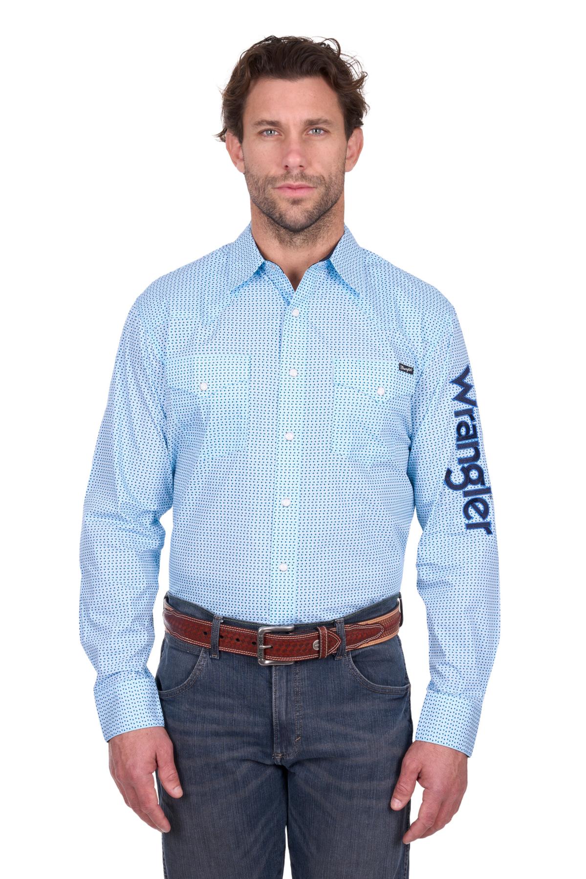 Men’s Lee Print Logo Western Long Sleeve Shirt