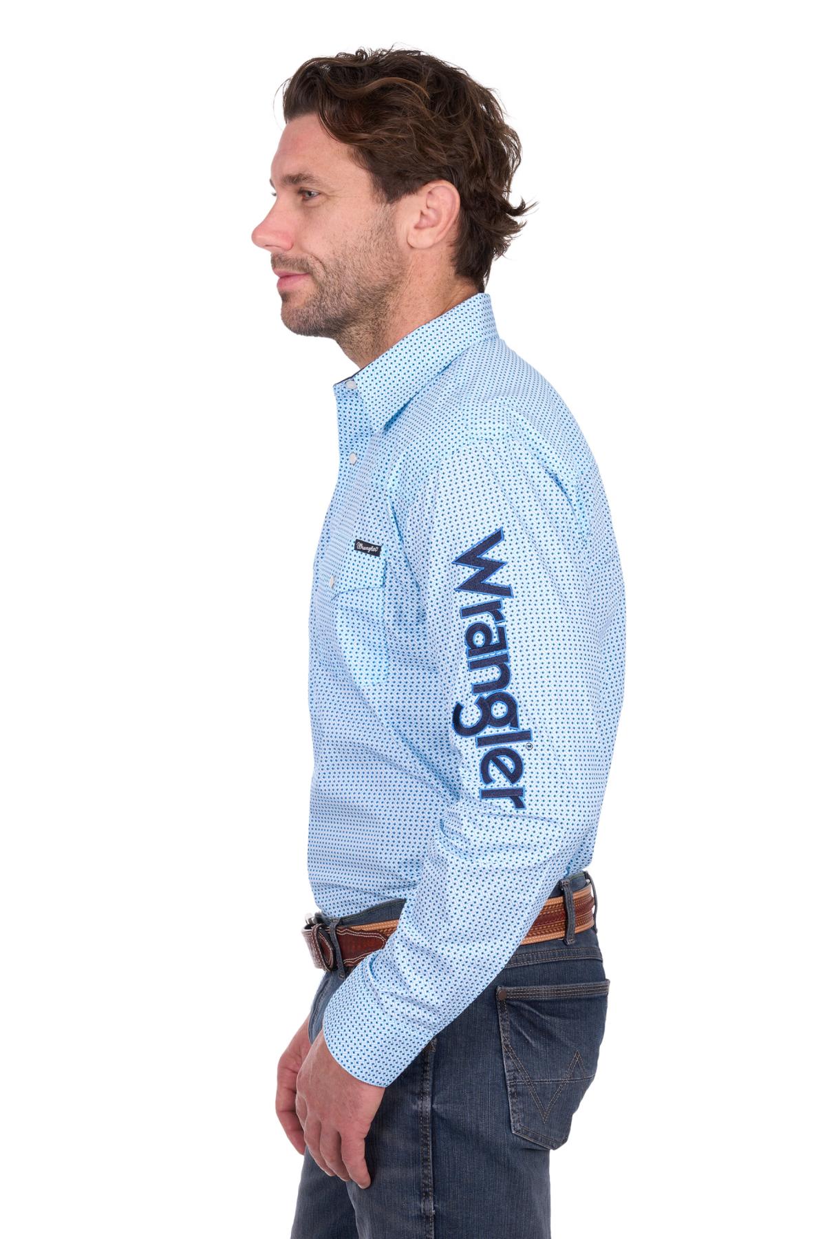 Men’s Lee Print Logo Western Long Sleeve Shirt