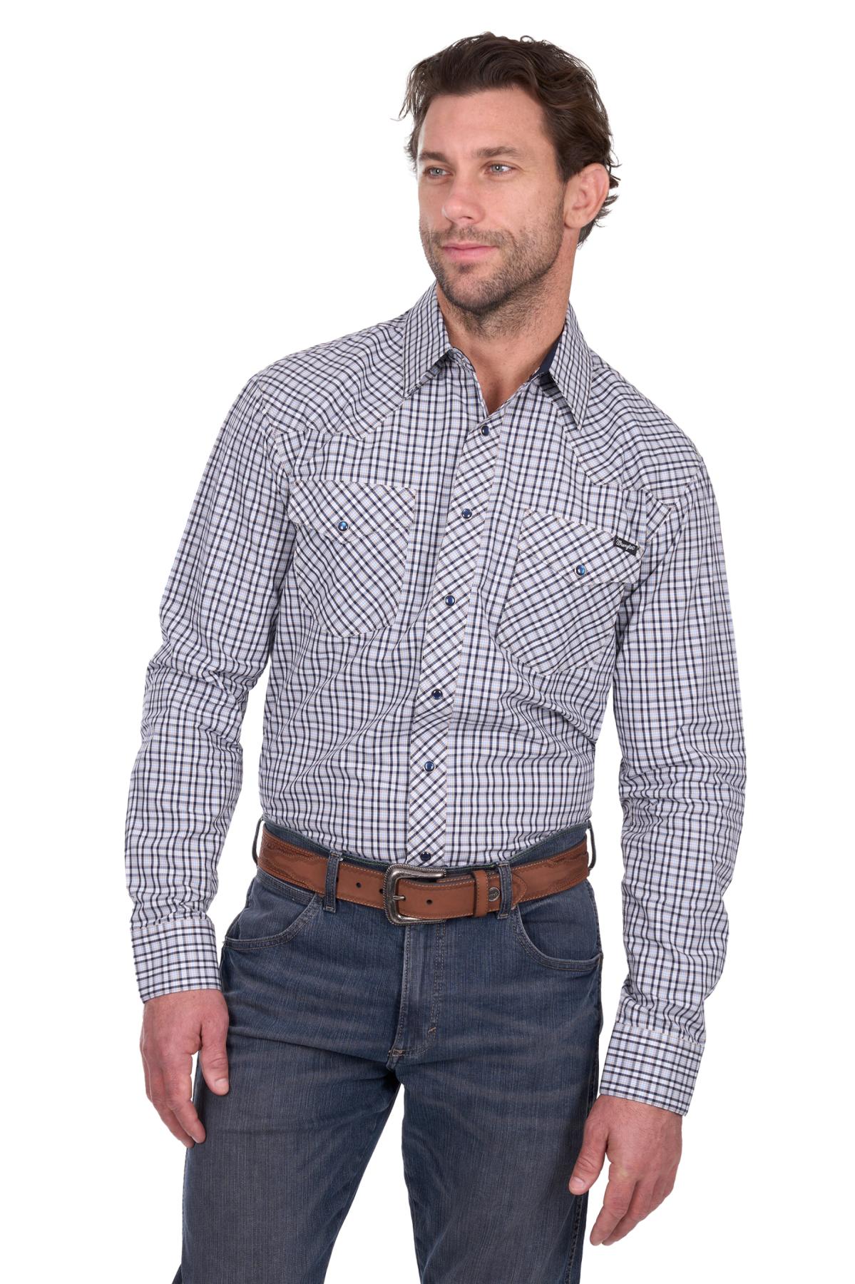 Men’s Carl Check Western Long Sleeve Shirt
