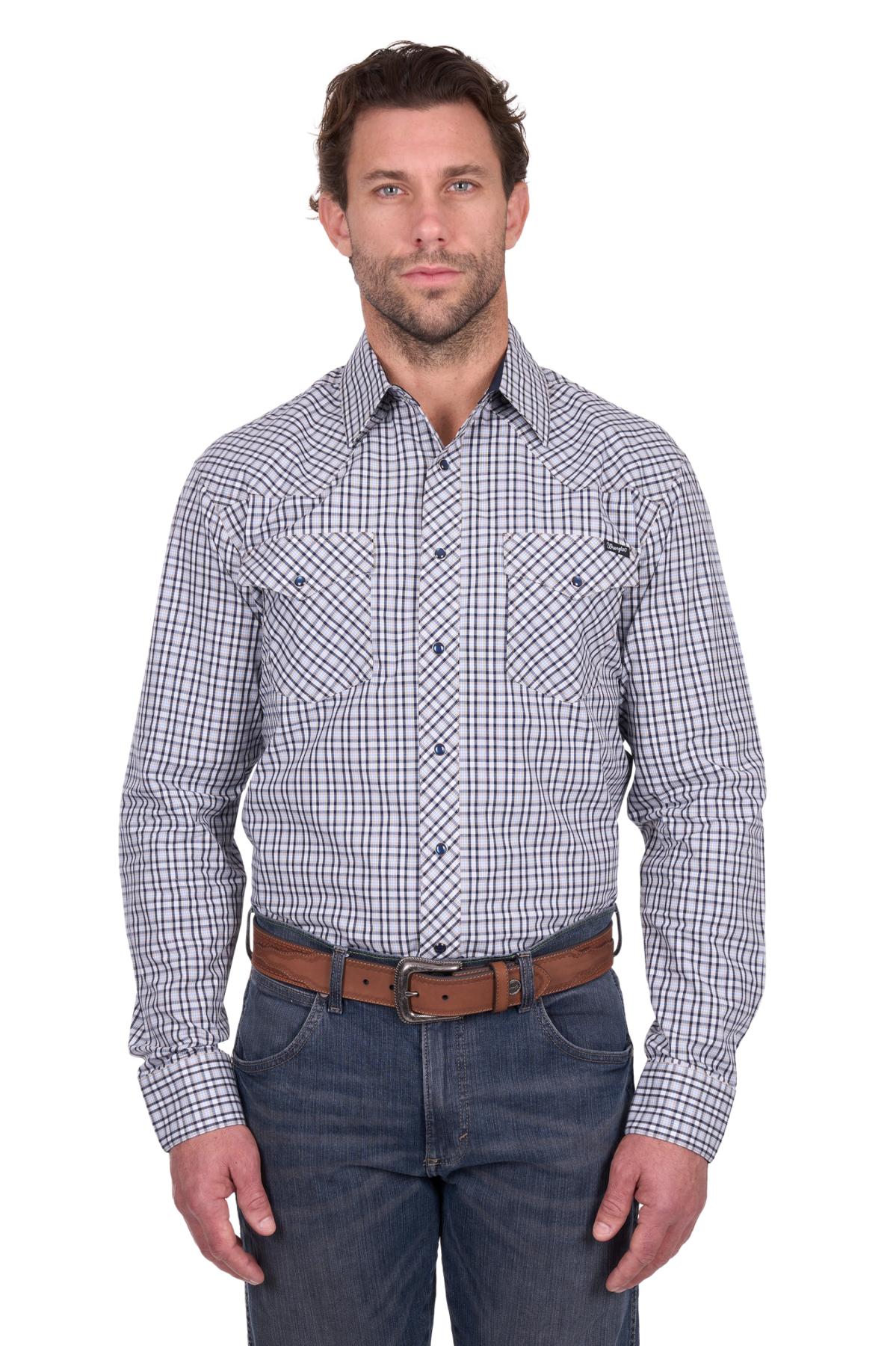 Men’s Carl Check Western Long Sleeve Shirt