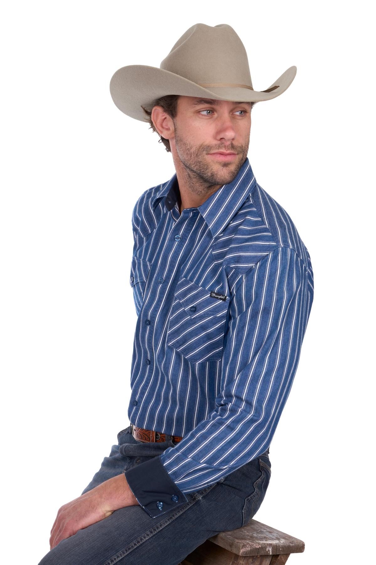 Men’s Roy Stripe Western Button Down Long Sleeve Shirt