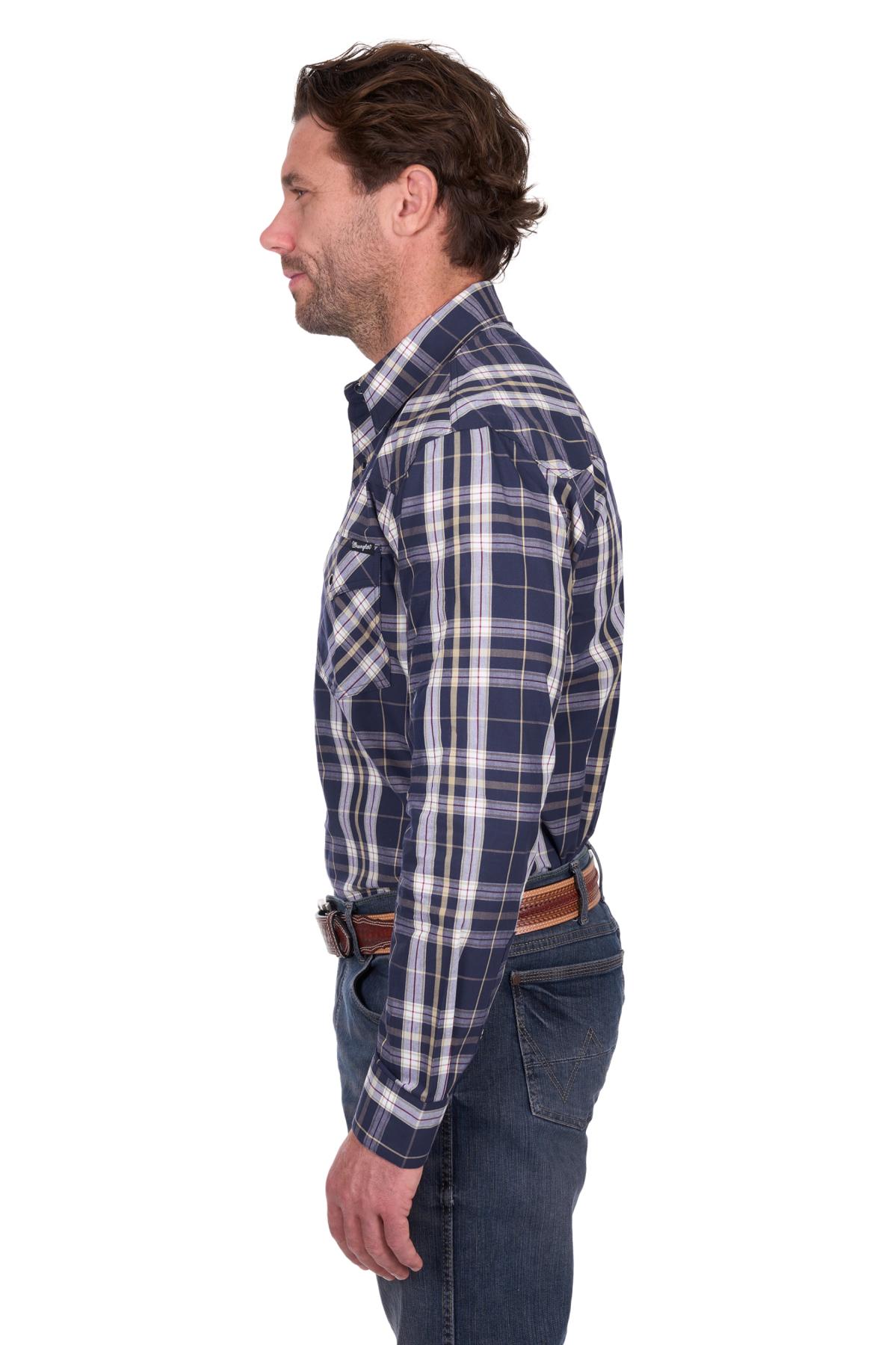 Men’s Wayne Check Western Long Sleeve Shirt