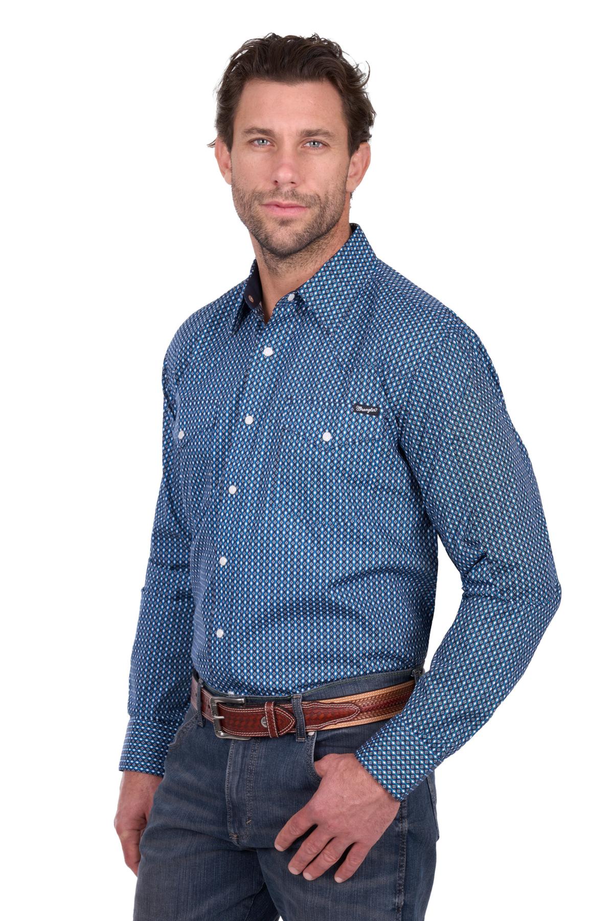 Men’s Kyle Print Western Long Sleeve Shirt