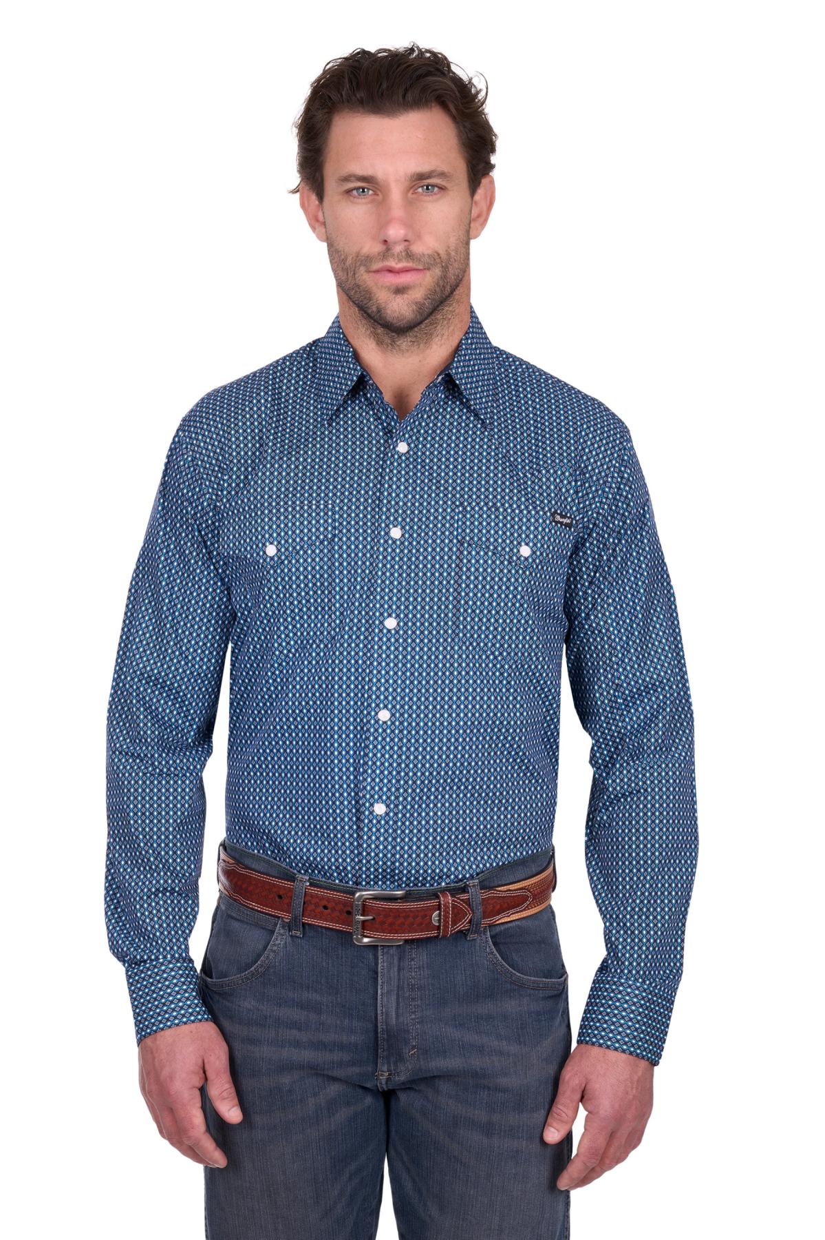 Men’s Kyle Print Western Long Sleeve Shirt