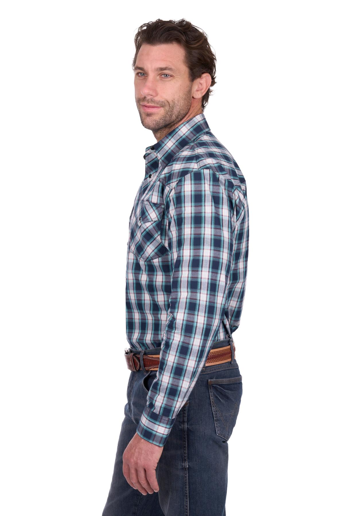 Men’s Dustin Check Western Long Sleeve Shirt