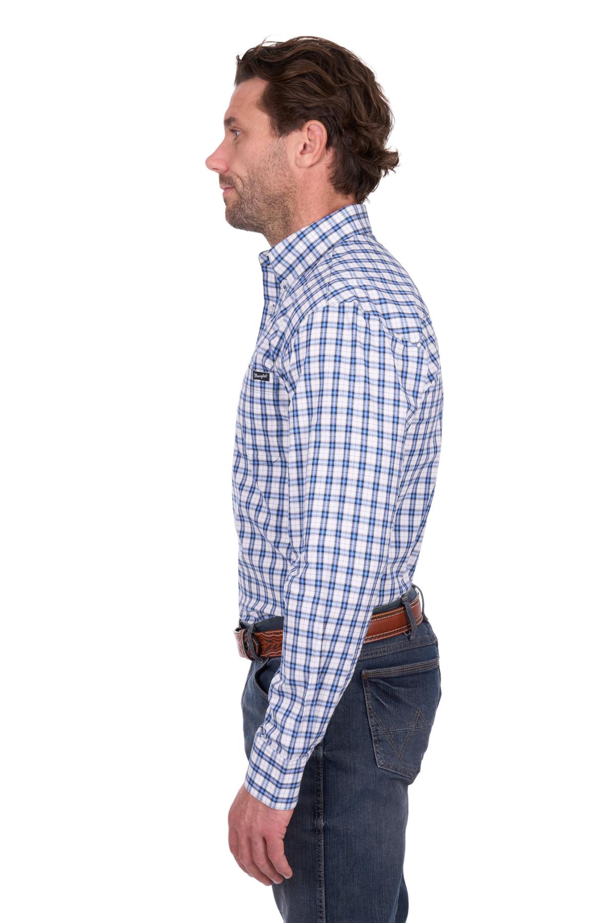 Men’s Bob Check Button Down Long Sleeve Shirt