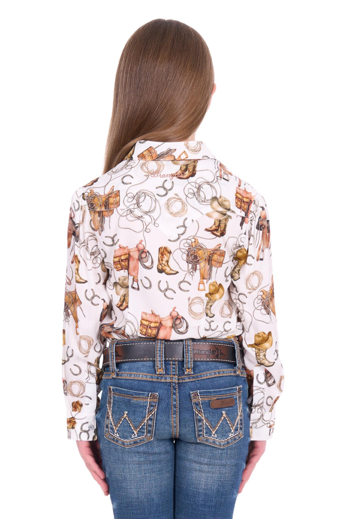 Girl’s Marilyn Print Western Long Sleeve Shirt