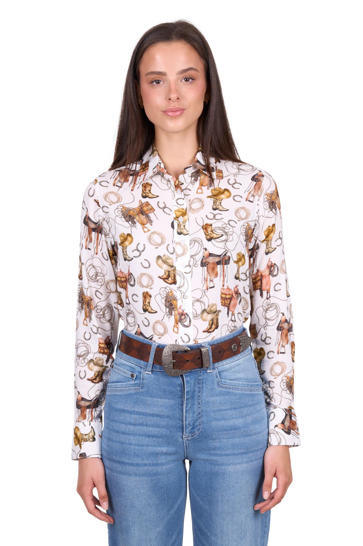 Women’s Marilyn Print Long Sleeve Shirt