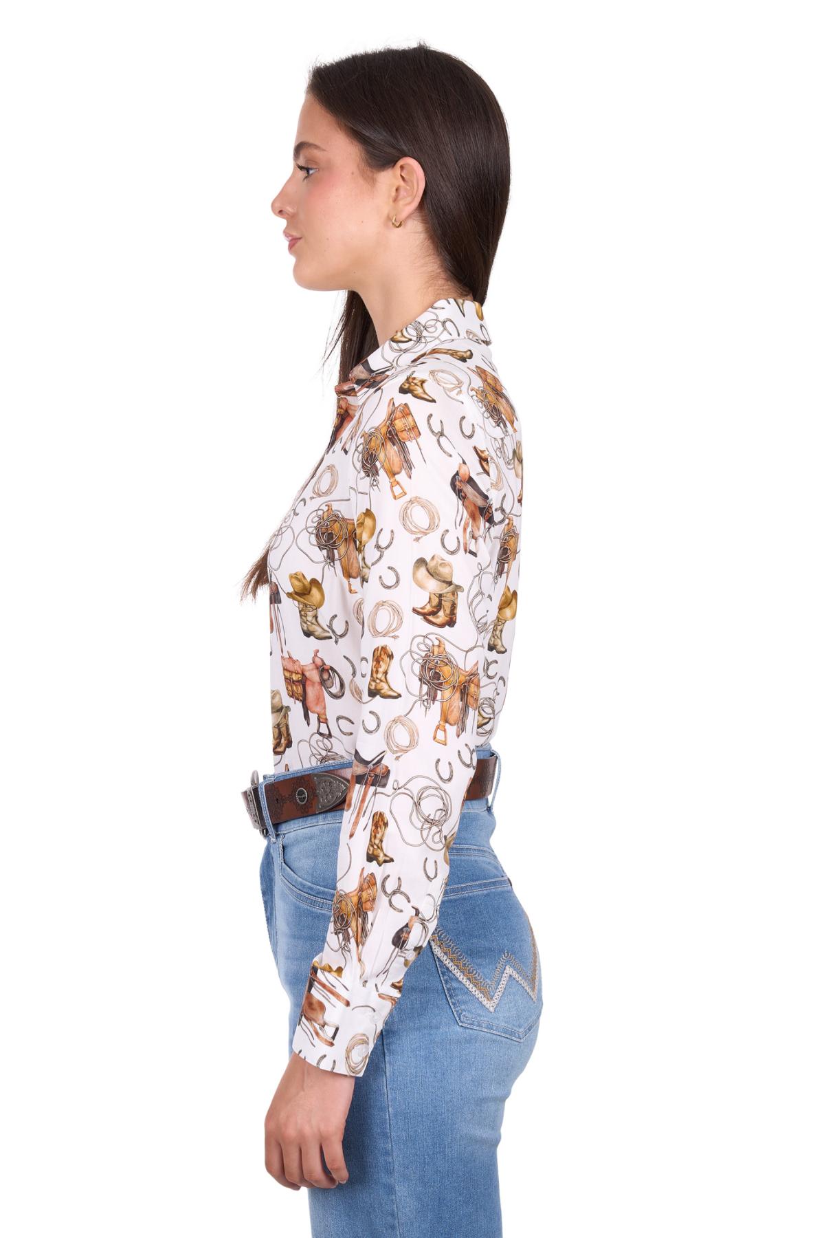 Women’s Marilyn Print Long Sleeve Shirt
