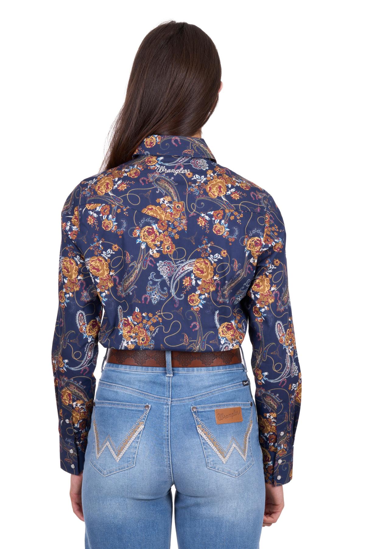 Women’s Bronx Print Western Long Sleeve Shirt