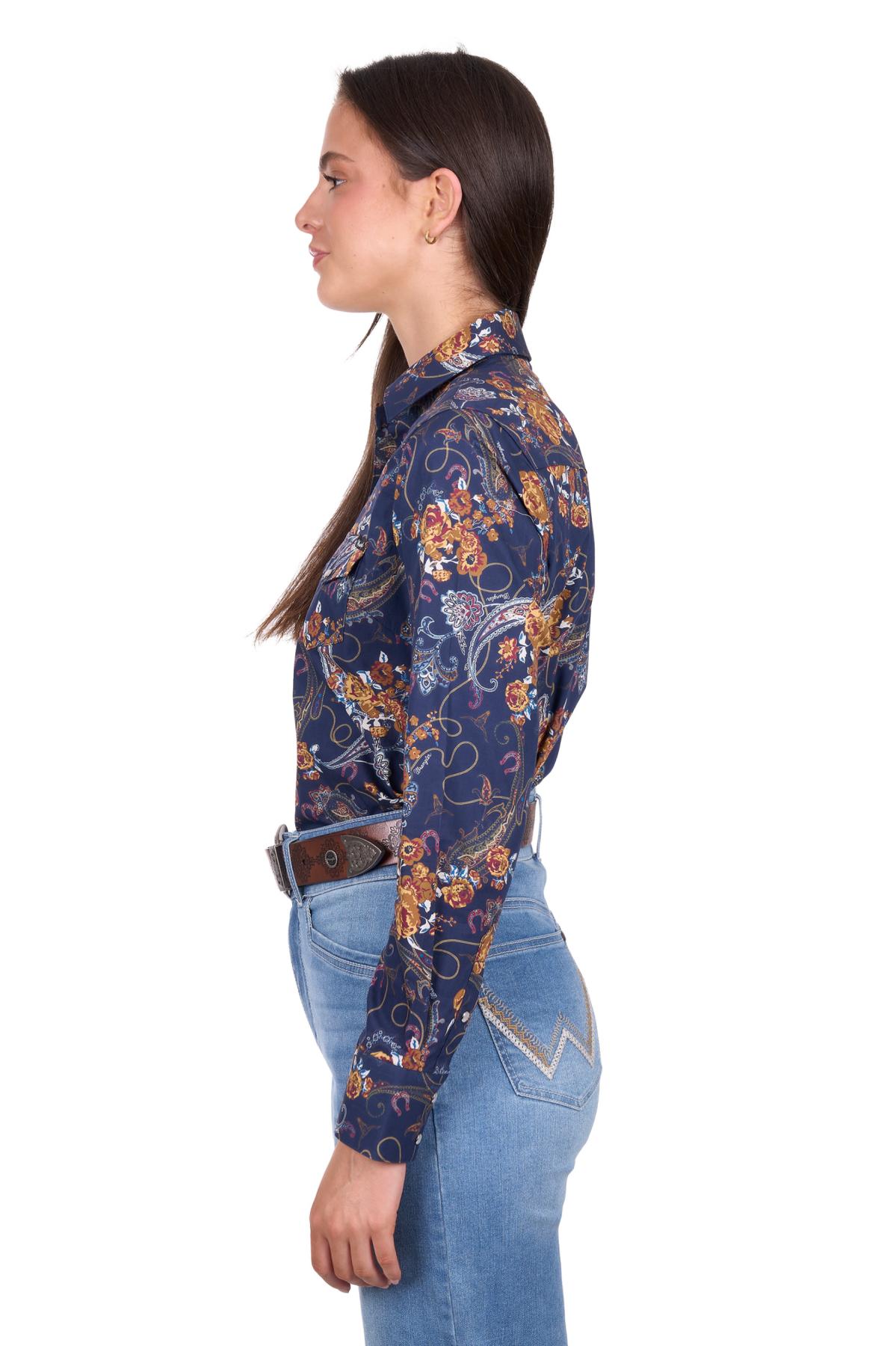Women’s Bronx Print Western Long Sleeve Shirt