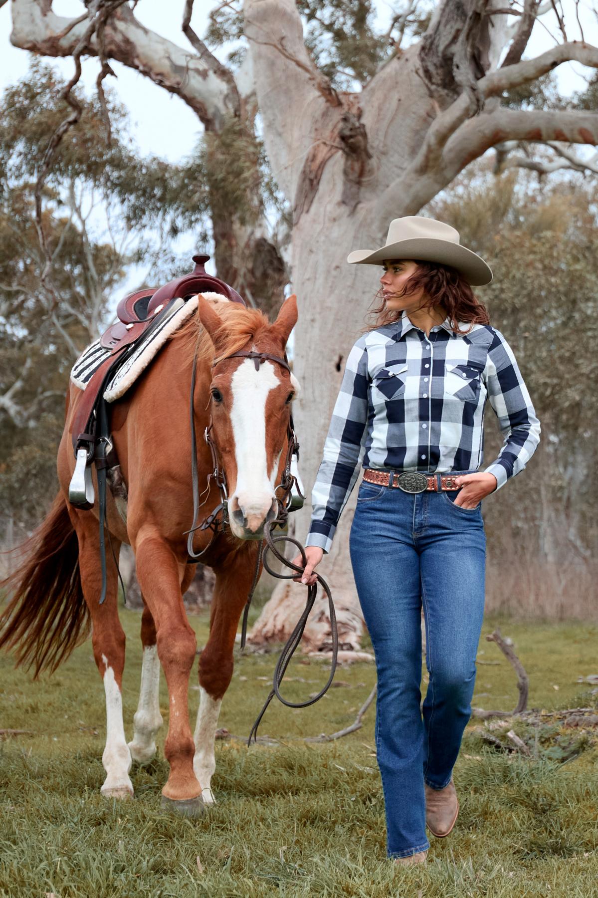 Women’s Jewell Check Western Long Sleeve Shirt