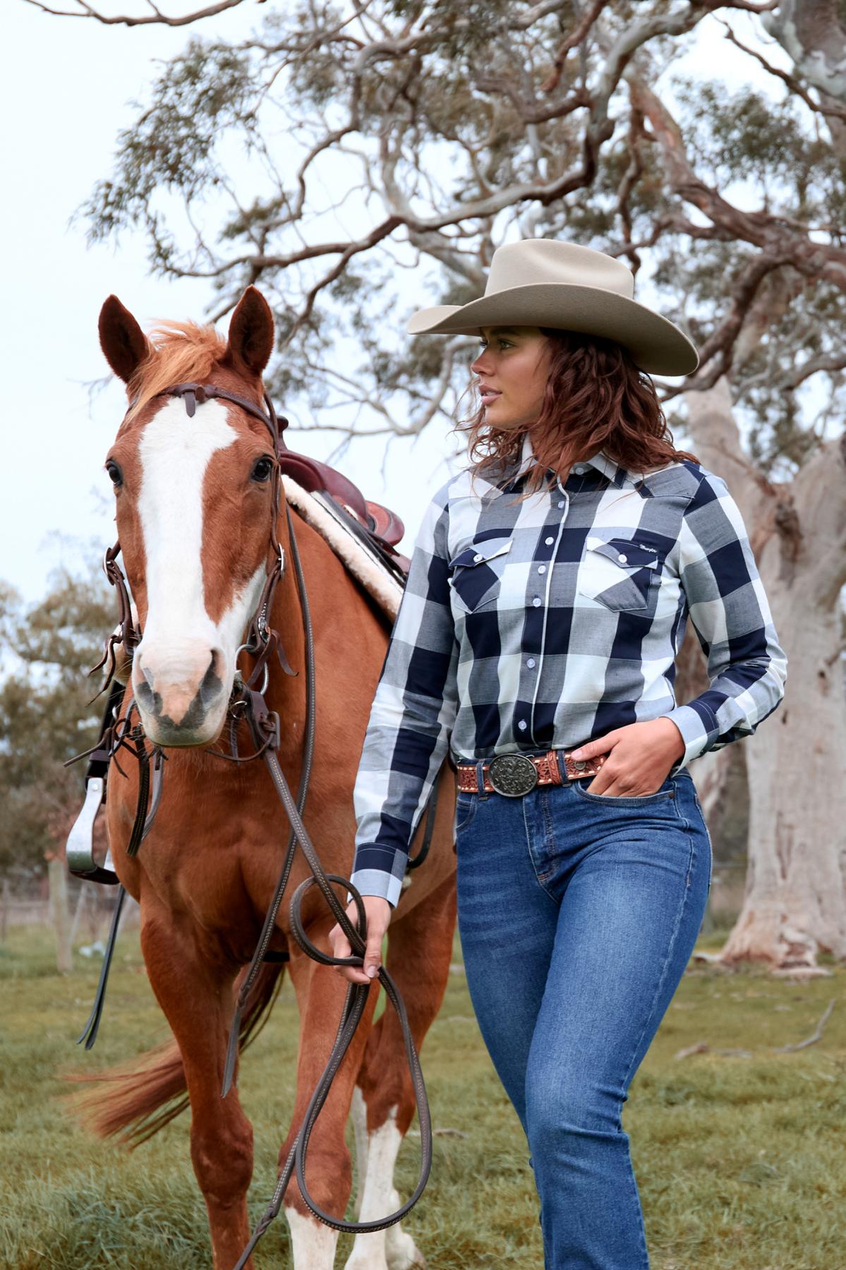 Women’s Jewell Check Western Long Sleeve Shirt