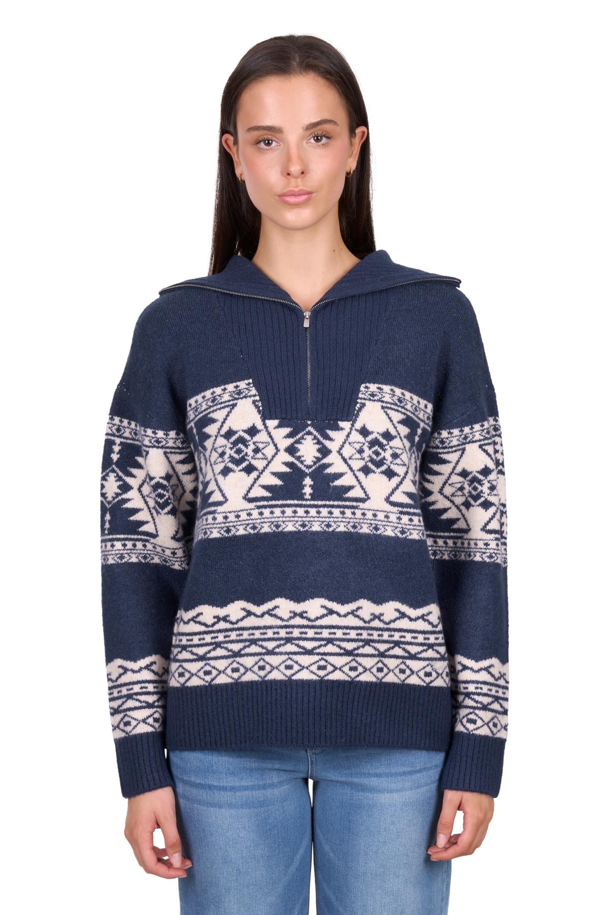 Women’s Lacey Knitted 1/4 Zip Pullover