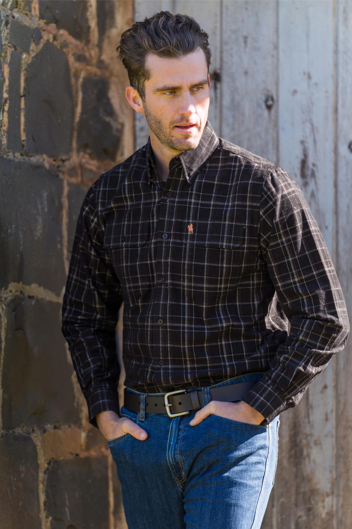 Men’s Ben Thermal Check 2 Pocket Long Sleeve Shirt