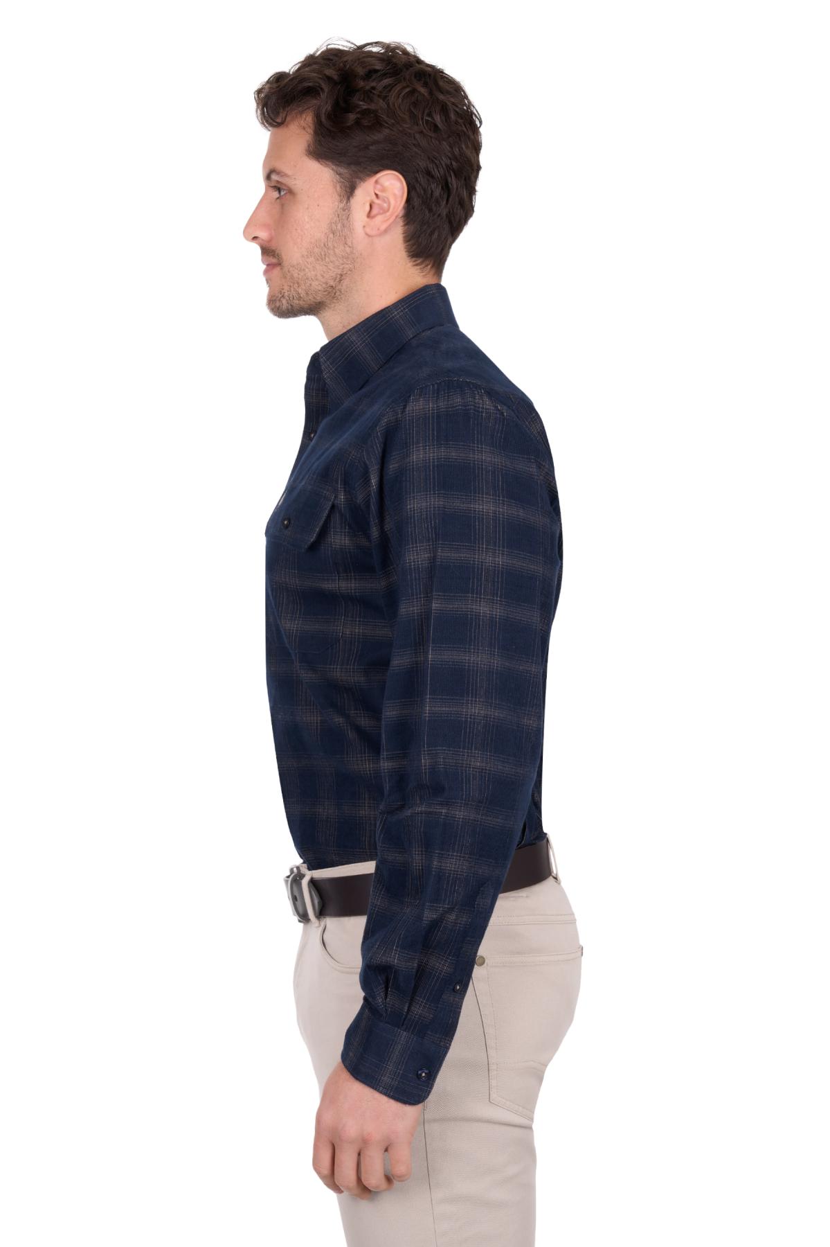 Men’s Ronald Thermal Check 2 Pocket Long Sleeve Shirt