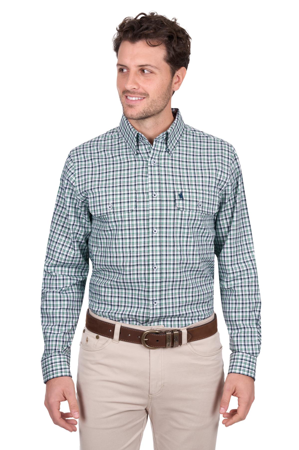 Men’s Edward Check 2 Pocket Long Sleeve Shirt